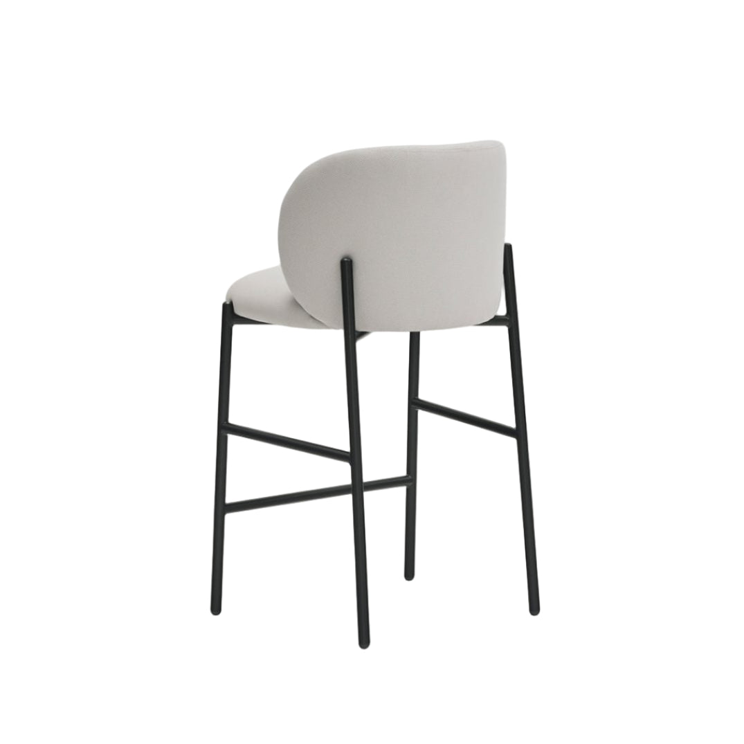 MOGI Gray Bar Stool with Black Base