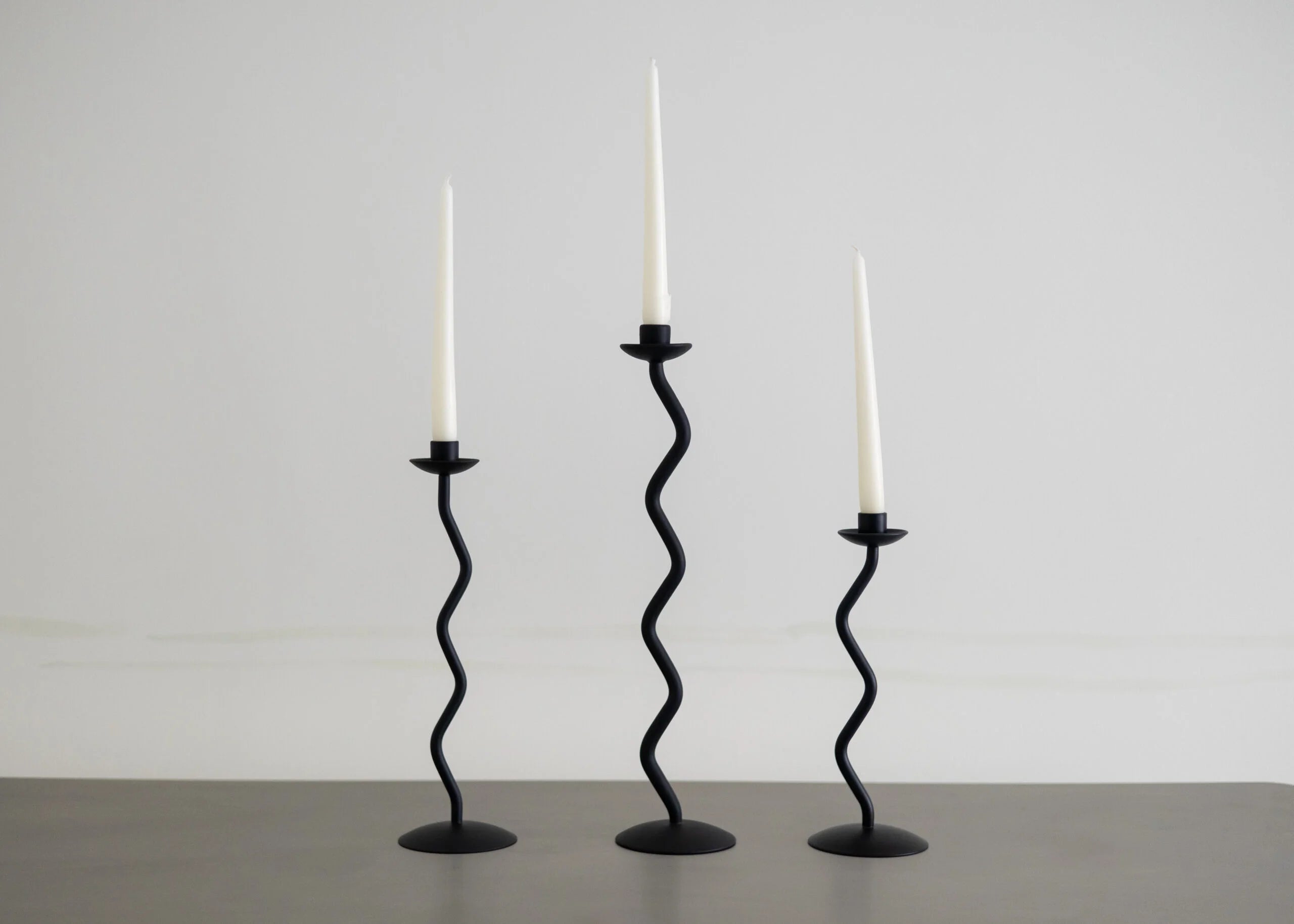 WAVE Stahl Kerzenhalter Set