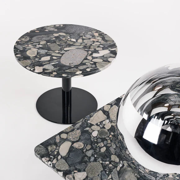 Ronde zijtafel STONE van marmer