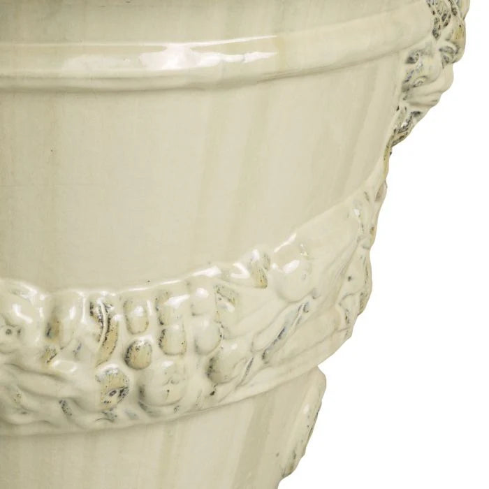 Outdoor Planter TOULON Cream Ceramic