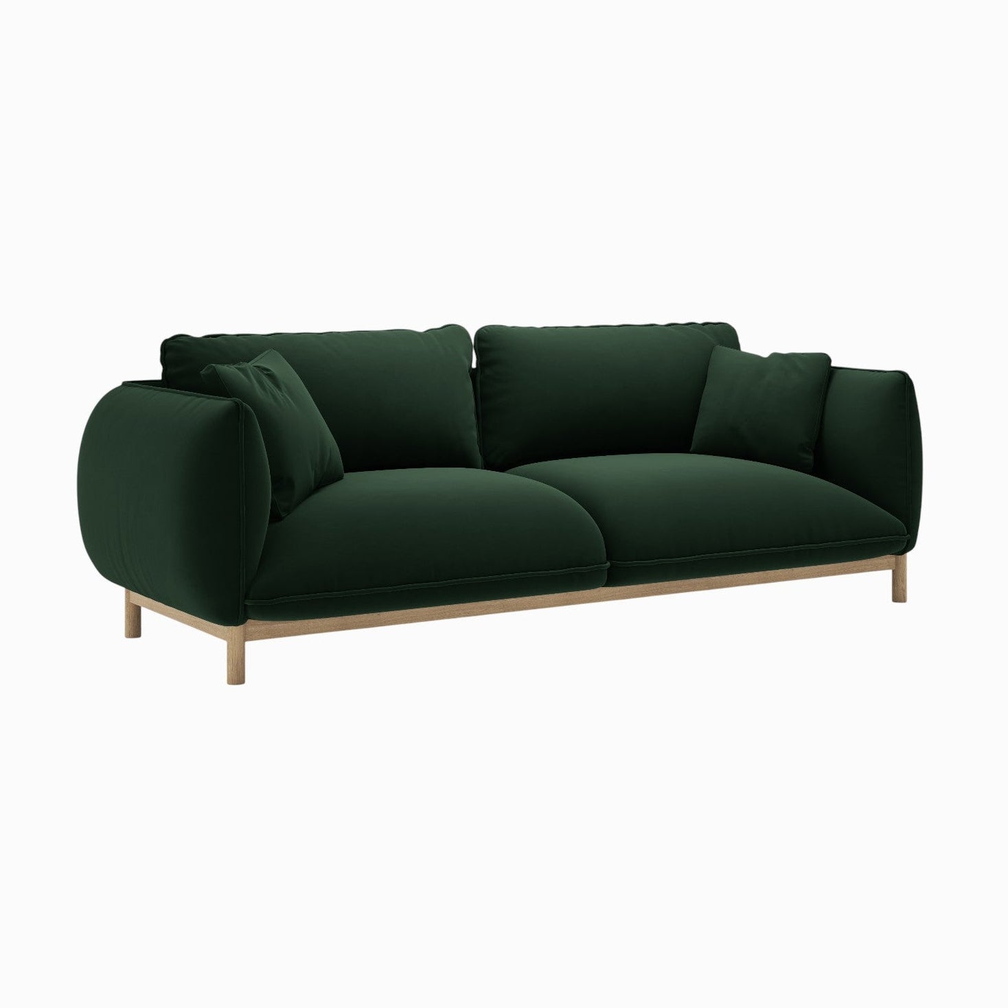 Velvet 3-Seater Sofa ADA Bottle Green