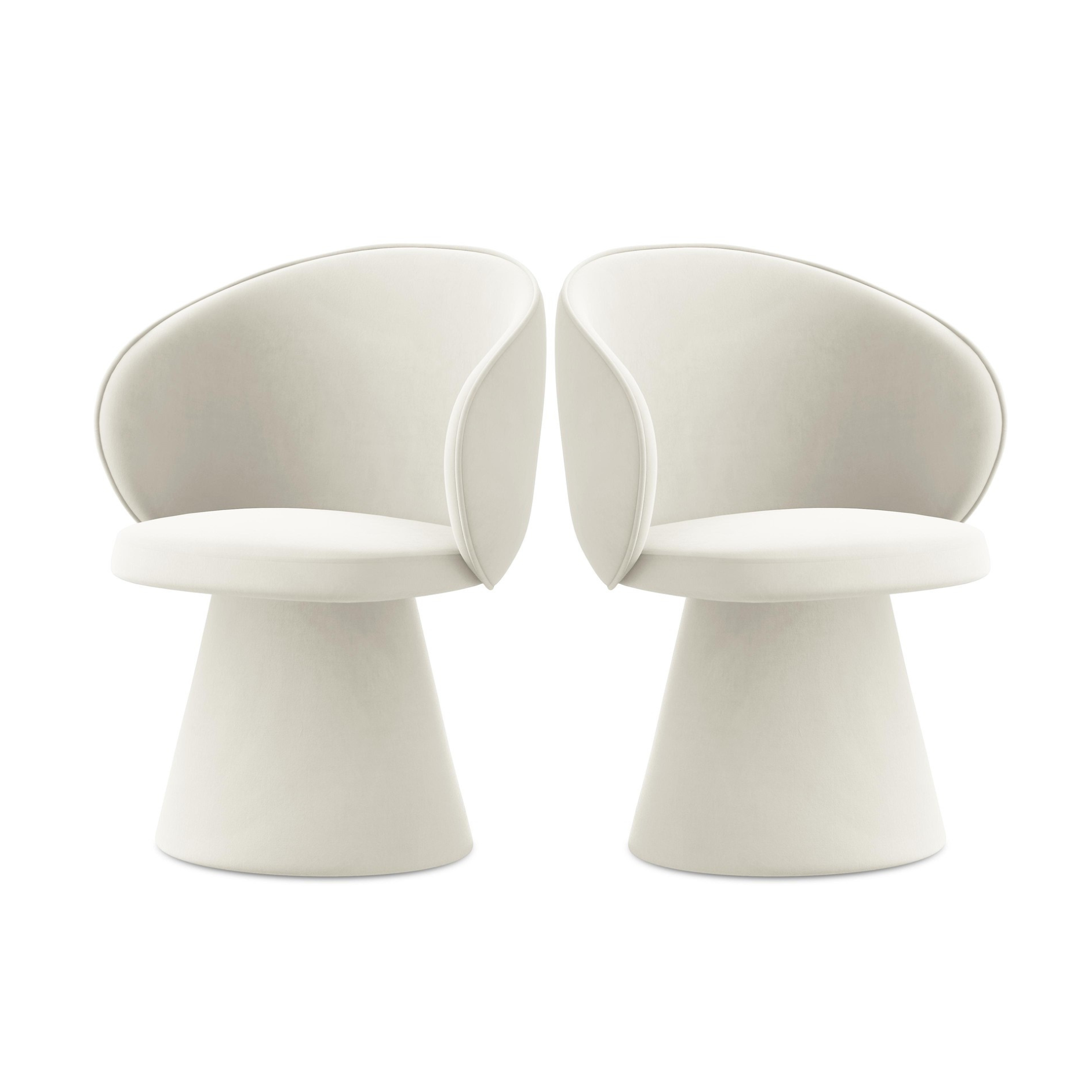 Veloursstoel UALA lichtbeige