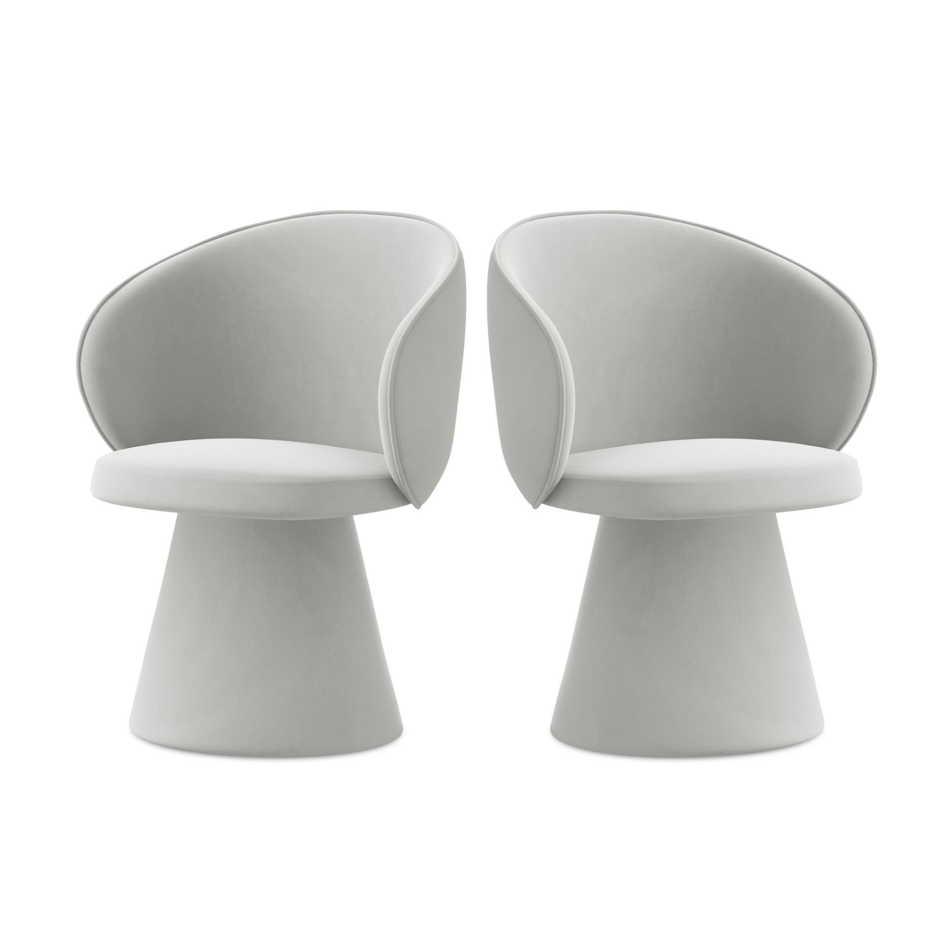 Fluwelen stoel UALA zilver