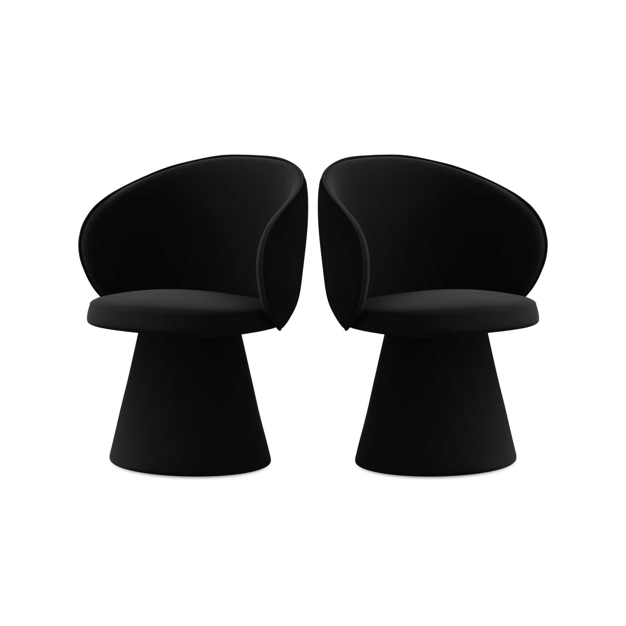 Fluwelen stoel UALA zwart