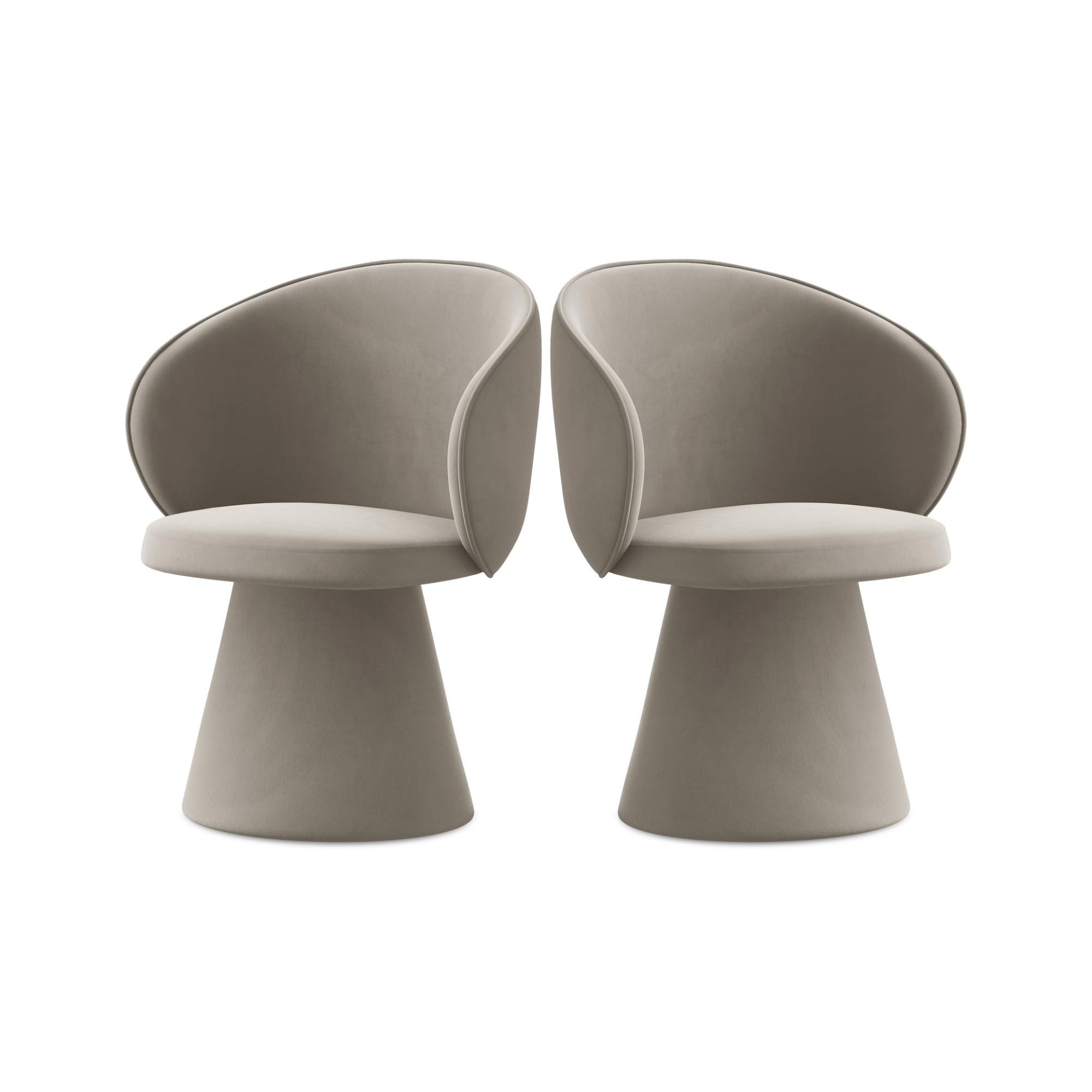 Velours stoel UALA taupe