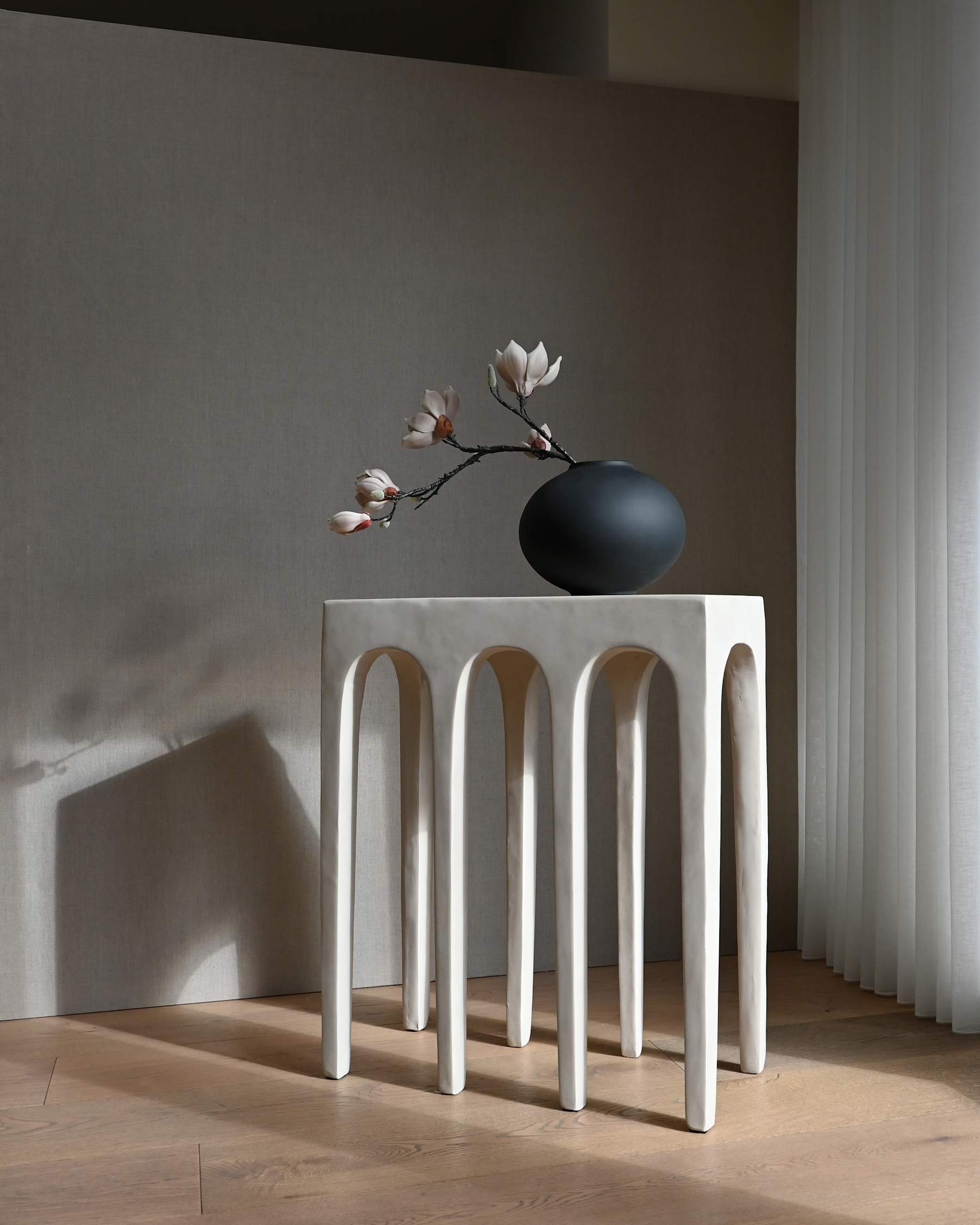 SUNAO FAT Vase schwarz 