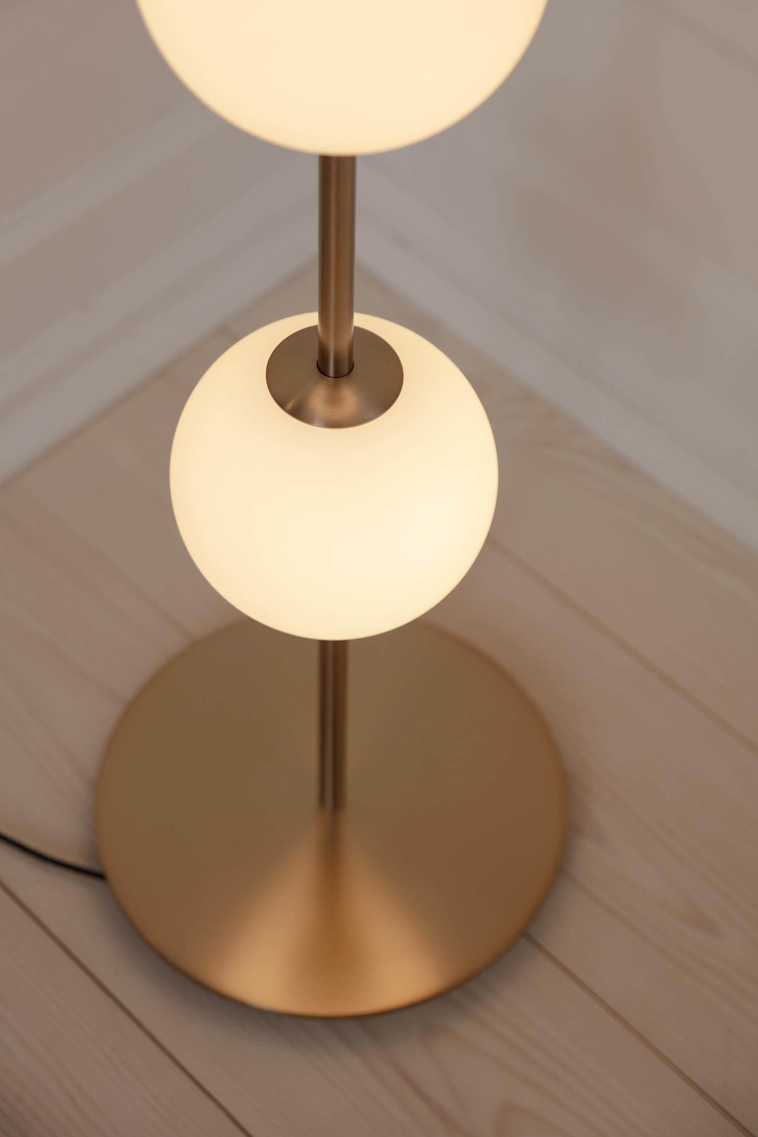 AUDREY floor lamp white with gold accent