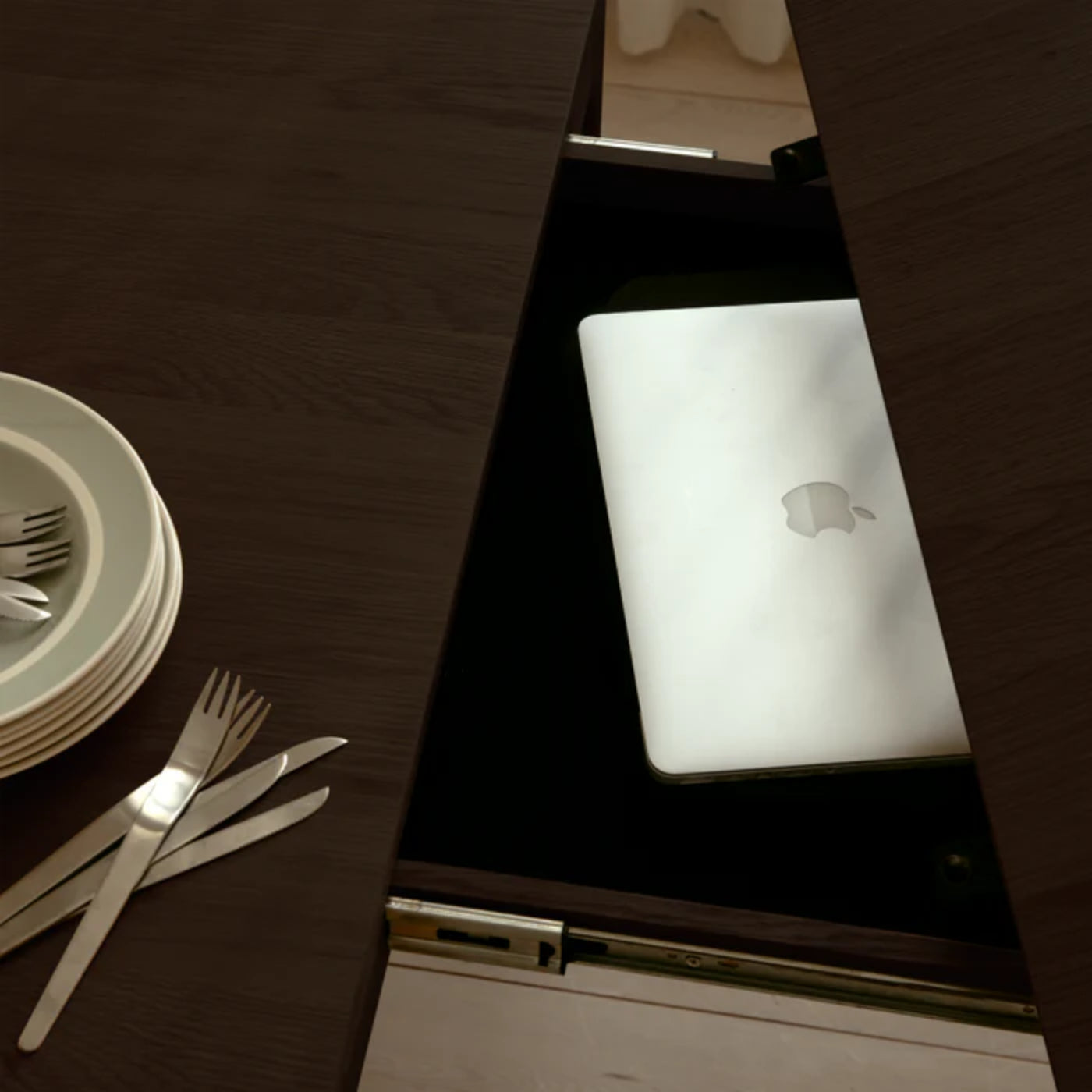 Uittrekbare tafel HEART'N'SOUL donker eikenhout