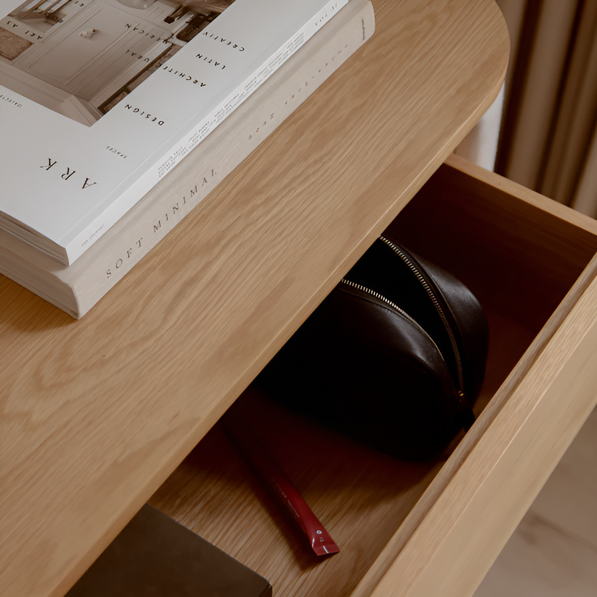 TREASURES cabinet green with oak base