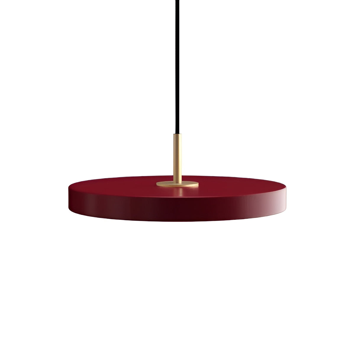 Pendelleuchte ASTERIA PLUS bordeaux mit goldener Einlage