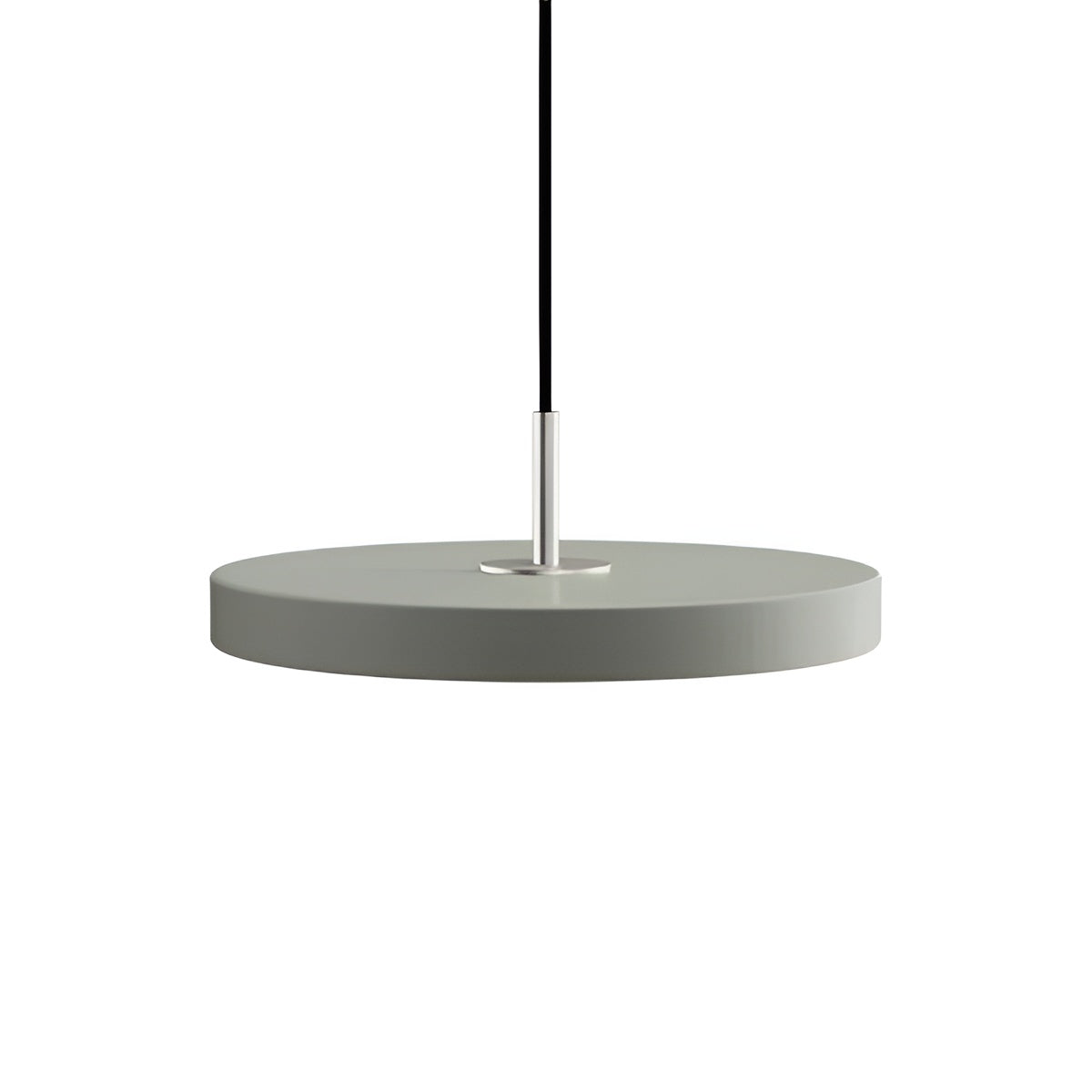 Hanglamp ASTERIA PLUS olijfgroen met zilveren inzet