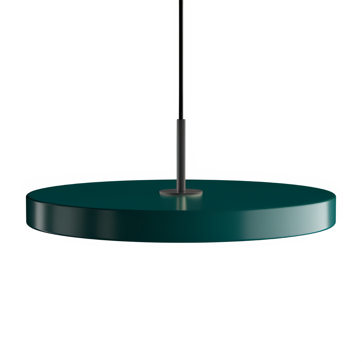 Asteria Plus Pendant Lamp in Dark Green with Black Insert