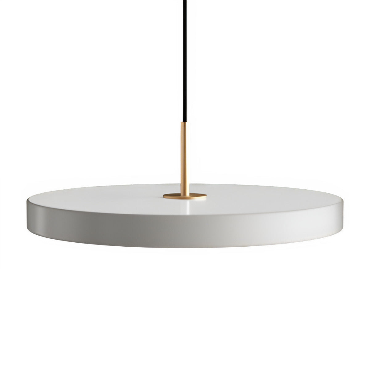 Hanglamp ASTERIA PLUS lichtgrijs met gouden inzetstuk