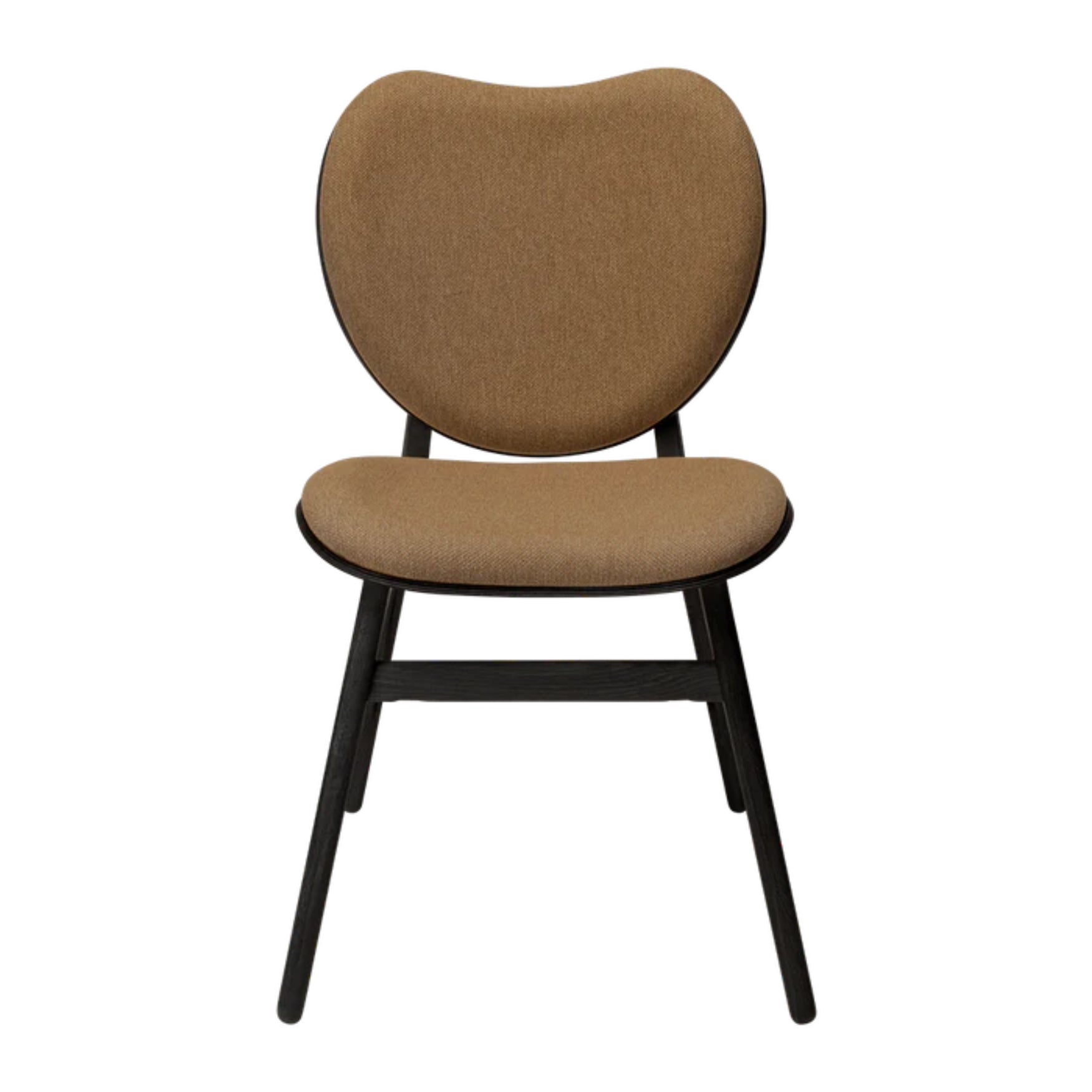 CONVERSATION chair brown with black oak base