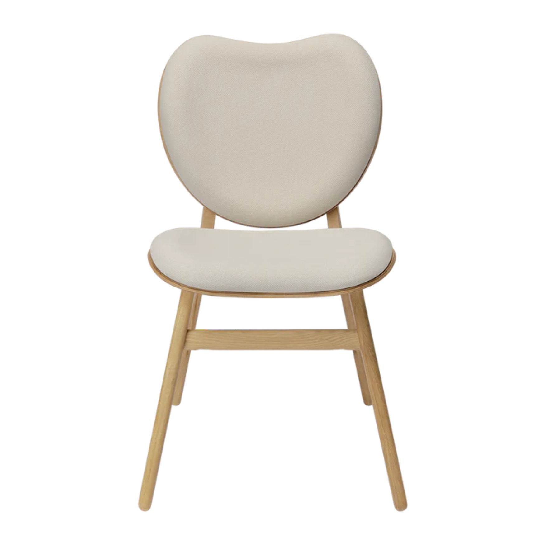 Stoel CONVERSATIE zandkleurig met eiken basis