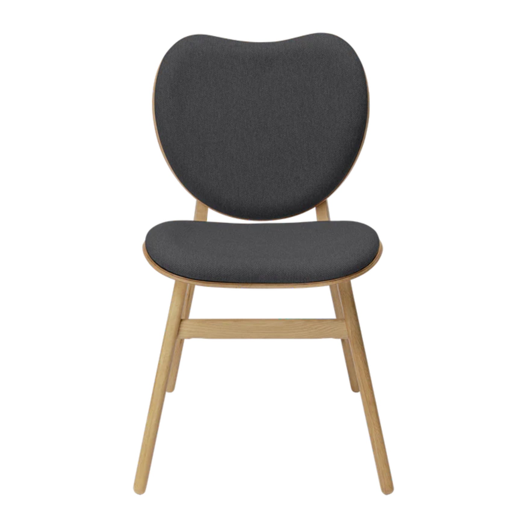 CONVERSATION chair dark gray with oak base