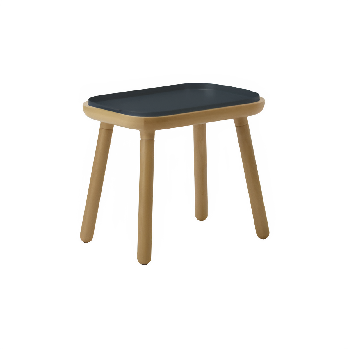 PAFF antracietkleurige tafel met eiken basis