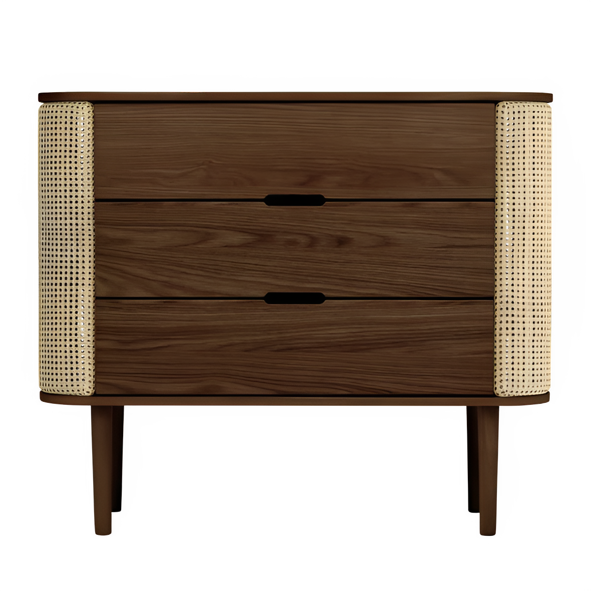 Schap TREASURES Venetiaans riet met een donkere eiken basis