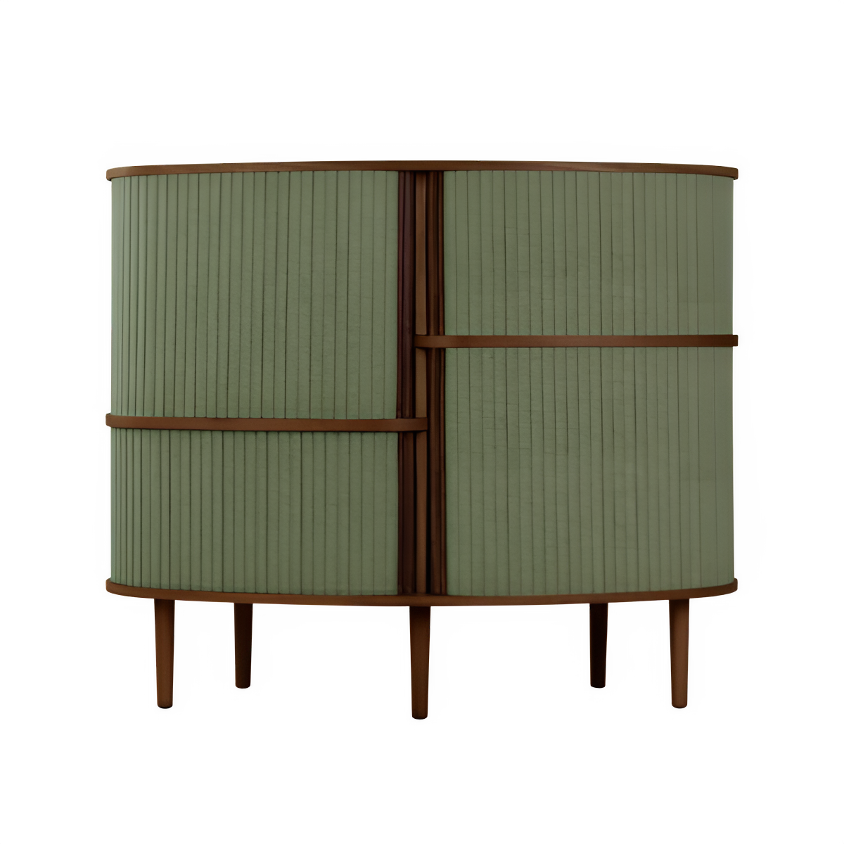 Dressoir AUDACIOUS groen met donker eikenhout