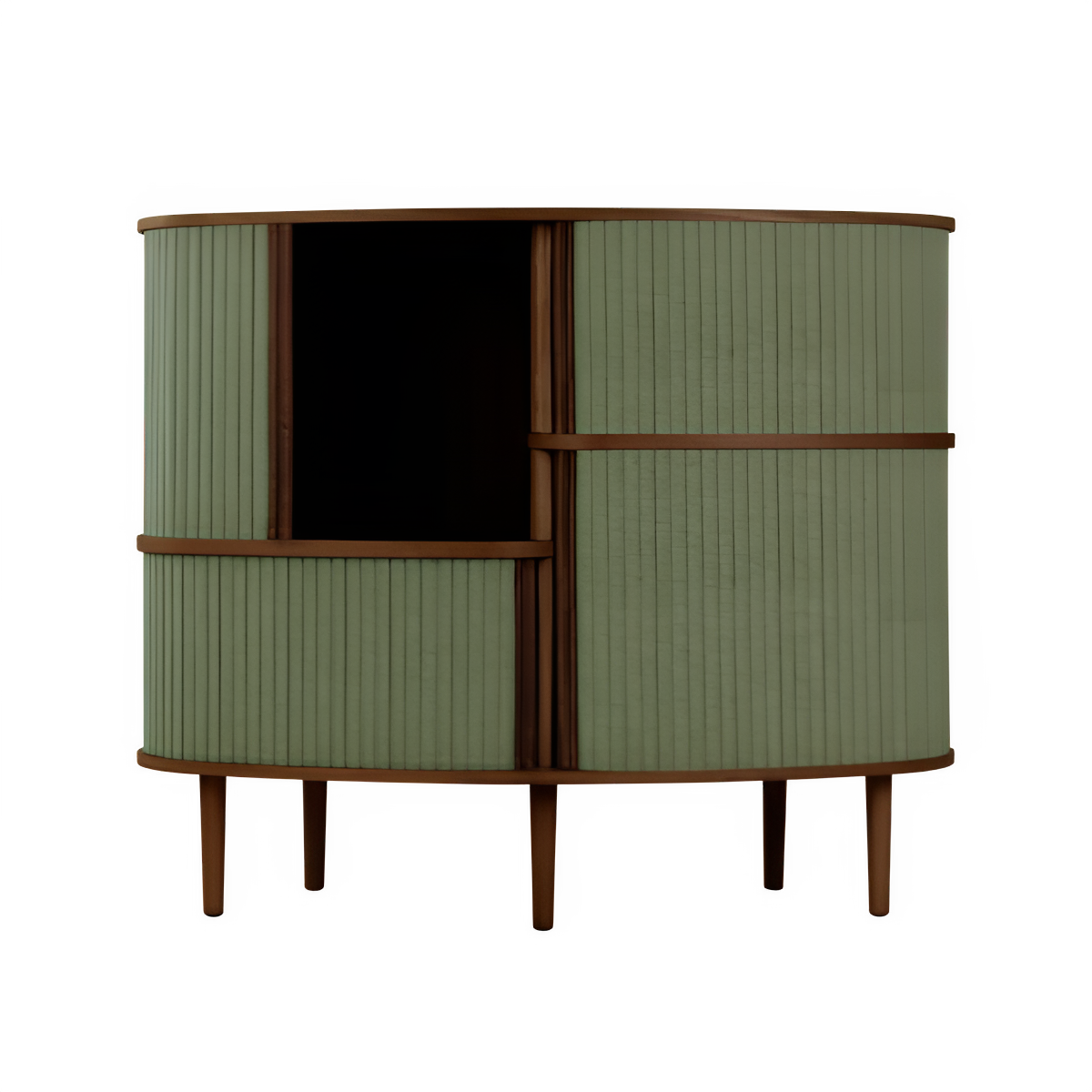 Dressoir AUDACIOUS groen met donker eikenhout