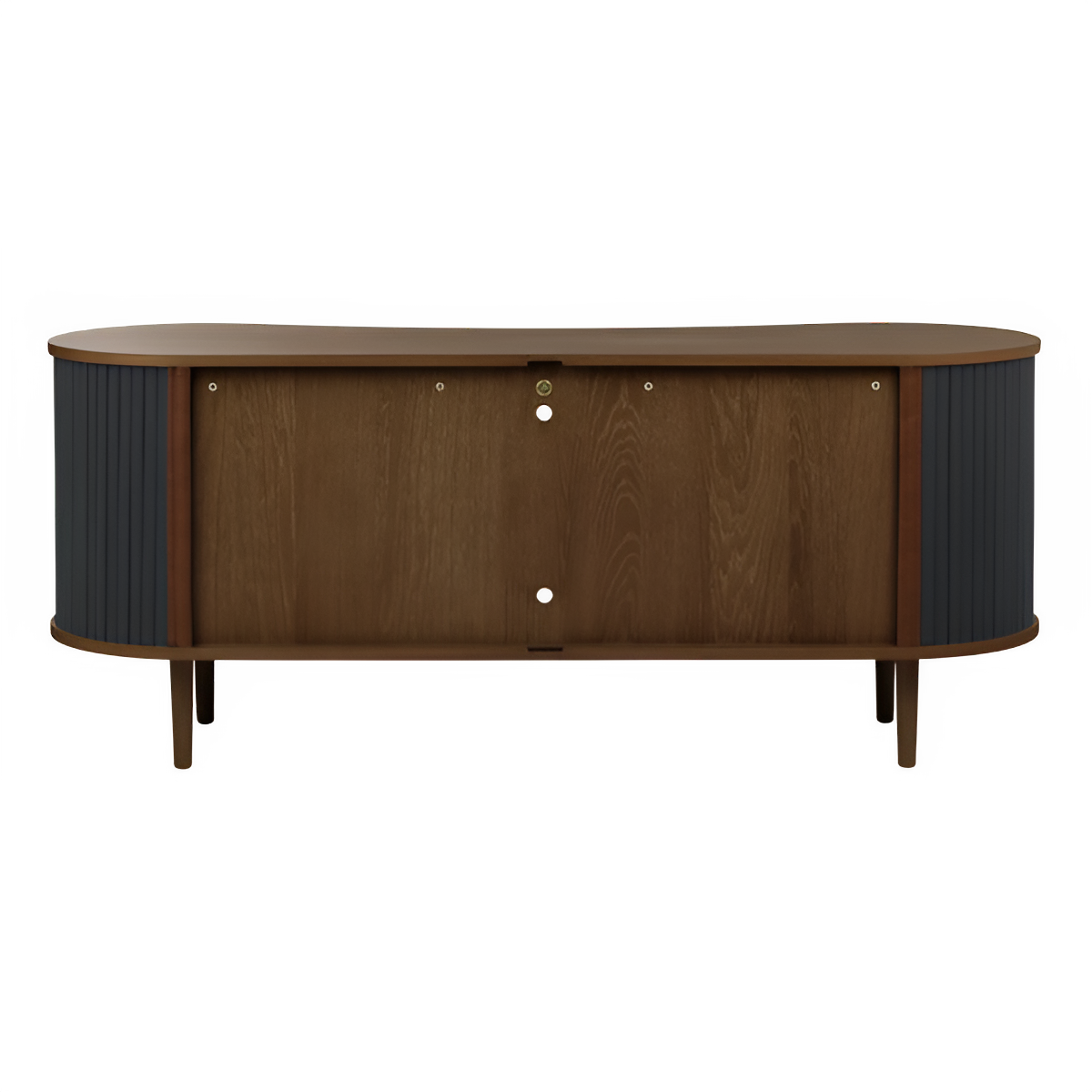 AUDACIOUS anthracite RTV cabinet with a dark oak base