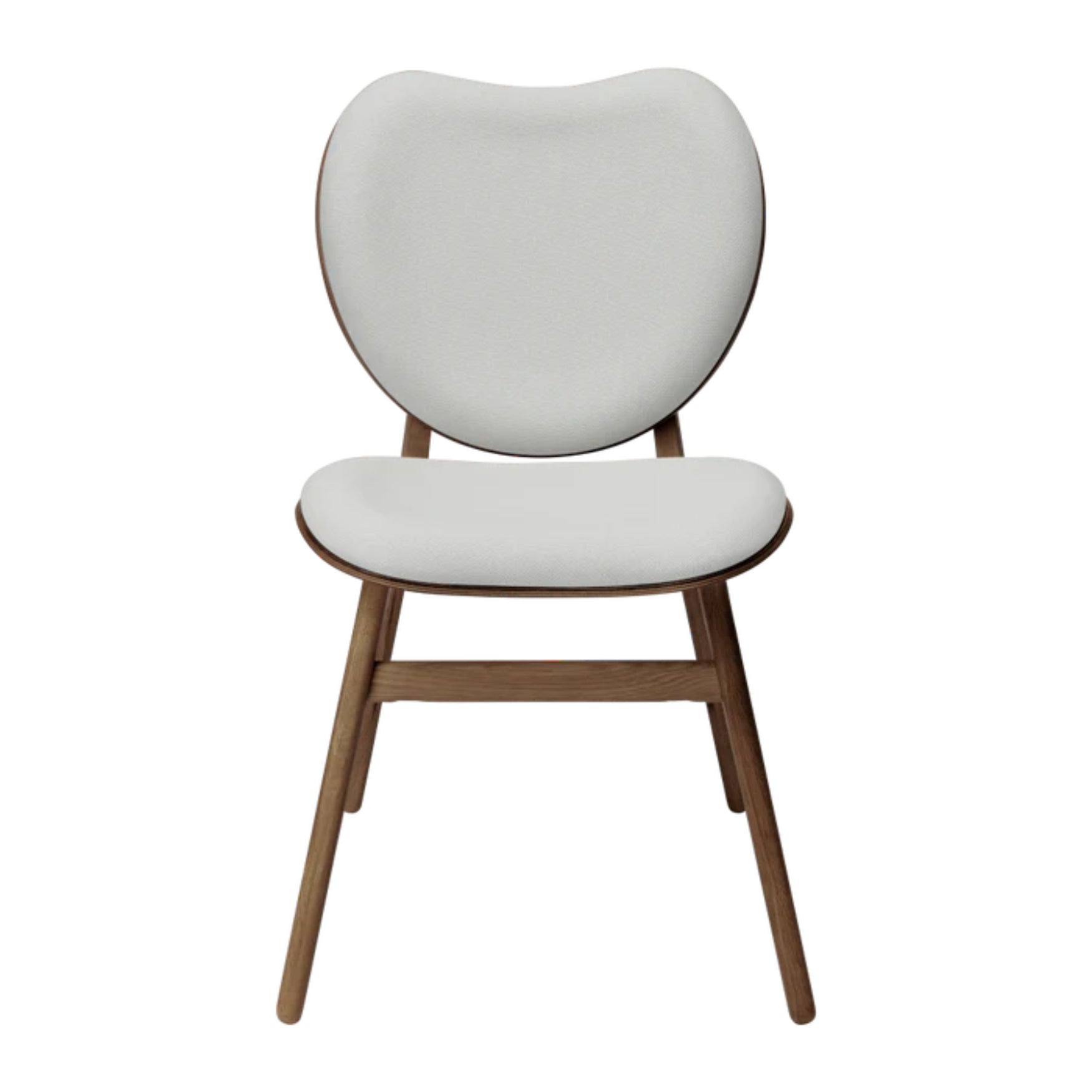 CONVERSATION chair white with walnut wood base