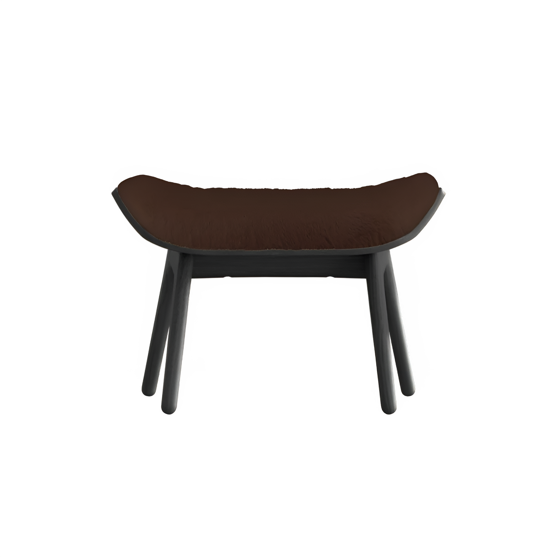 Poef READER bruin pluche met zwarte basis