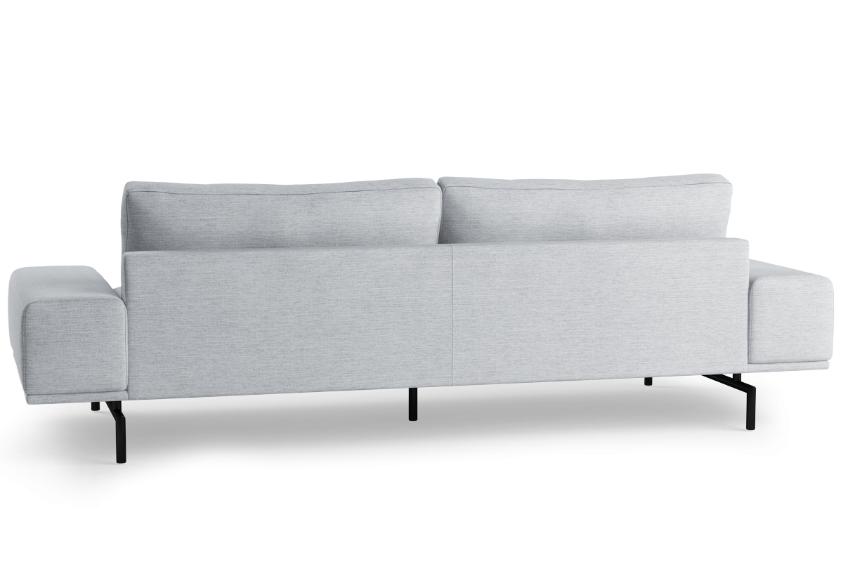 Sofa 3-sitzig BRIXTON gepolstert mit schwarzem Gestell