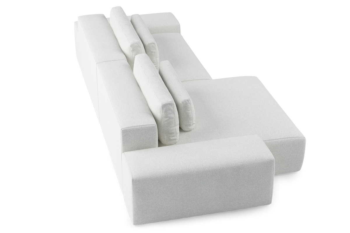 Modularer 3-Sitzer-Ecksofa links FLAVIO gepolstert