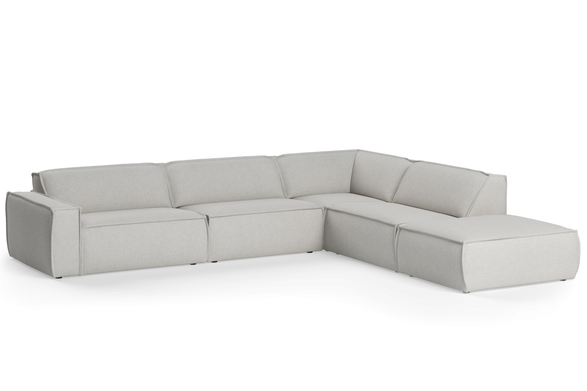Modularer 6-Sitzer Ecksofa rechts LUMO gepolstert