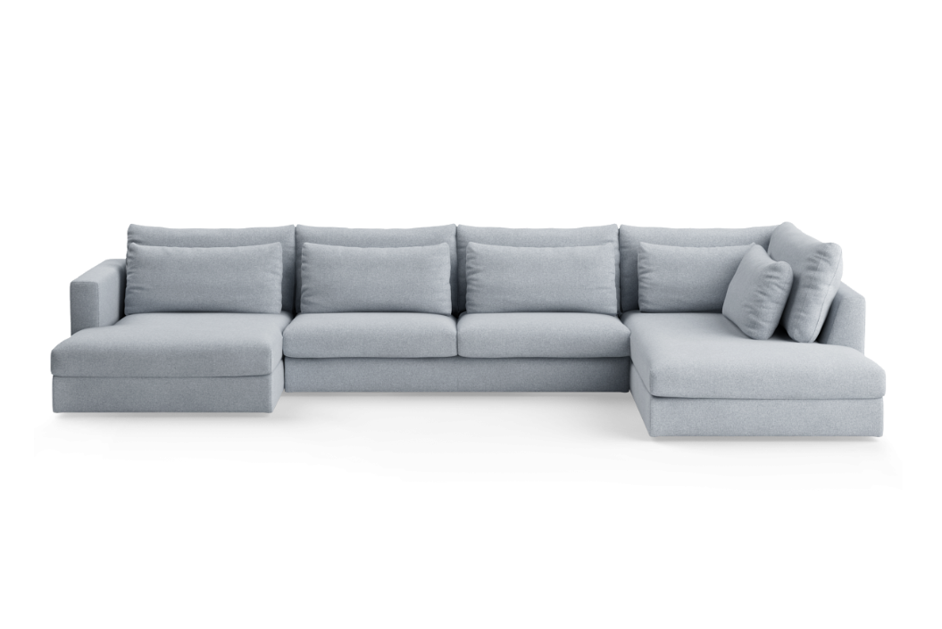 Modularer 6-Sitzer Ecksofa rechts NUVIA gepolstert