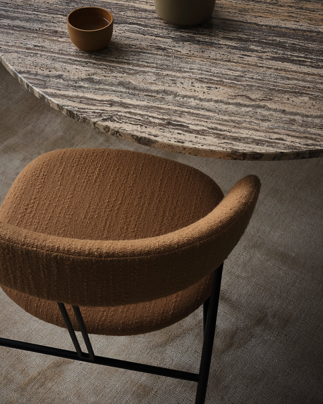 Krzesło tapicerowane VIOLIN z czarną podstawą