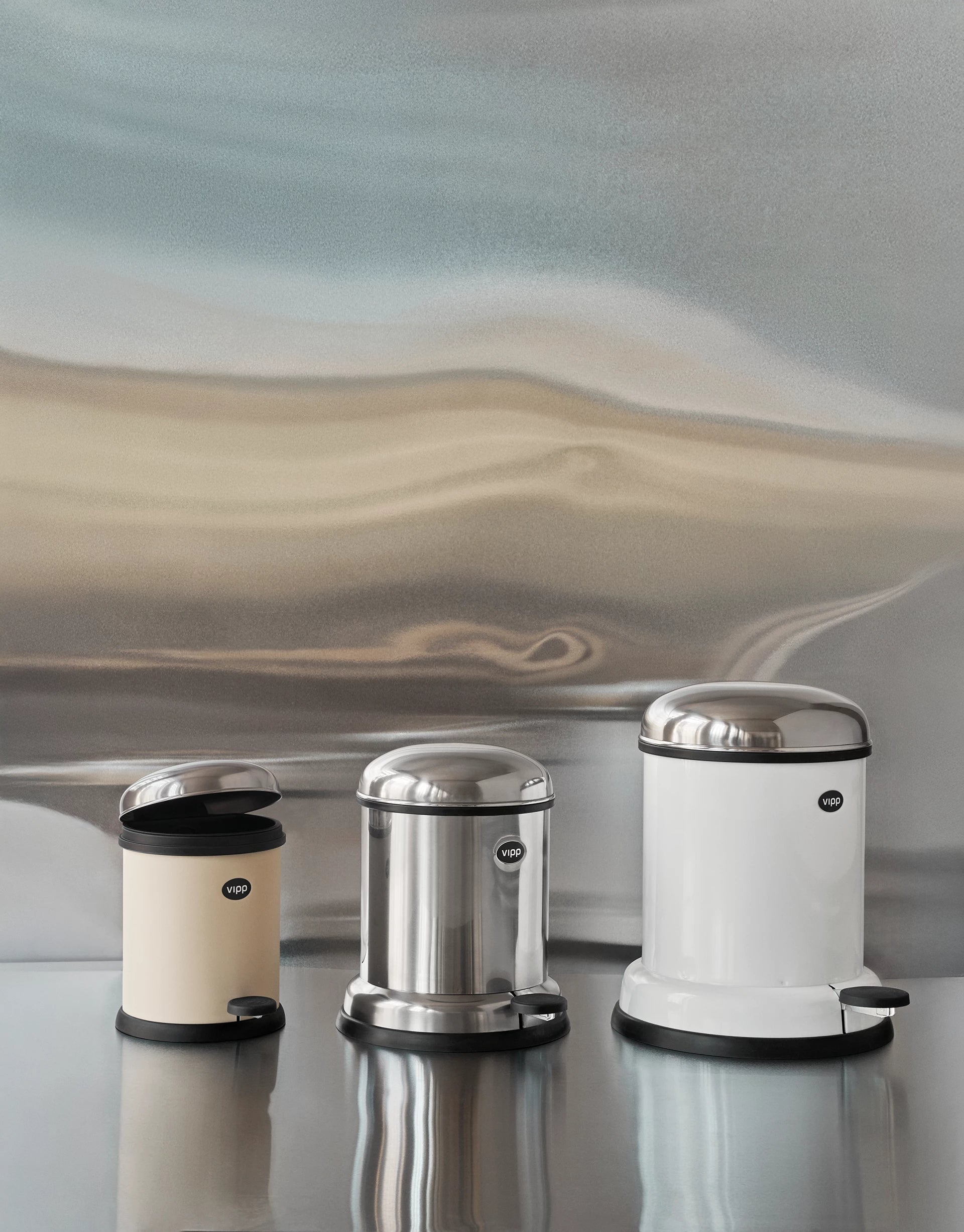 Pedalen prullenbak roestvrij staal