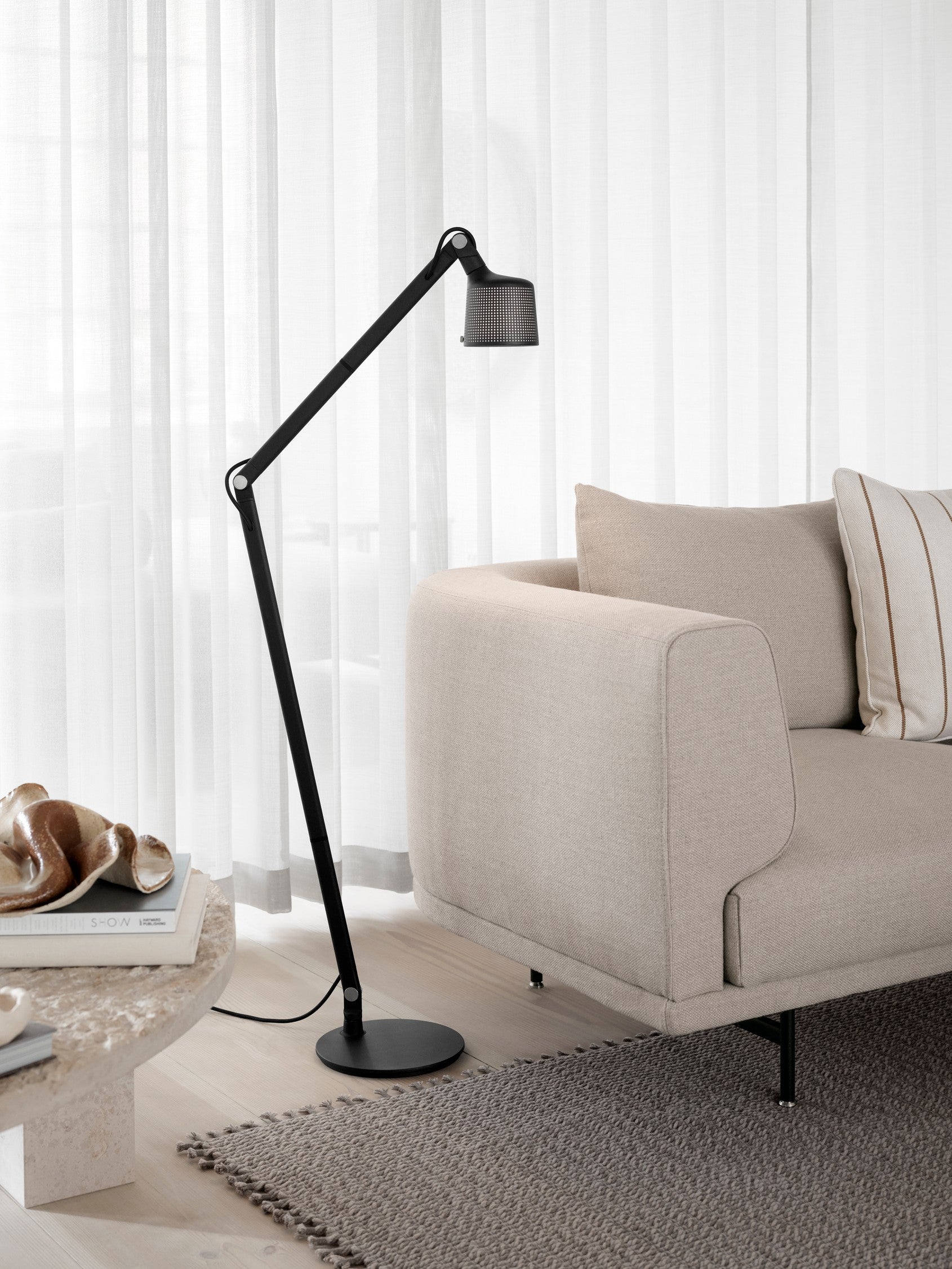 Vloerlamp 525 zwart metaal
