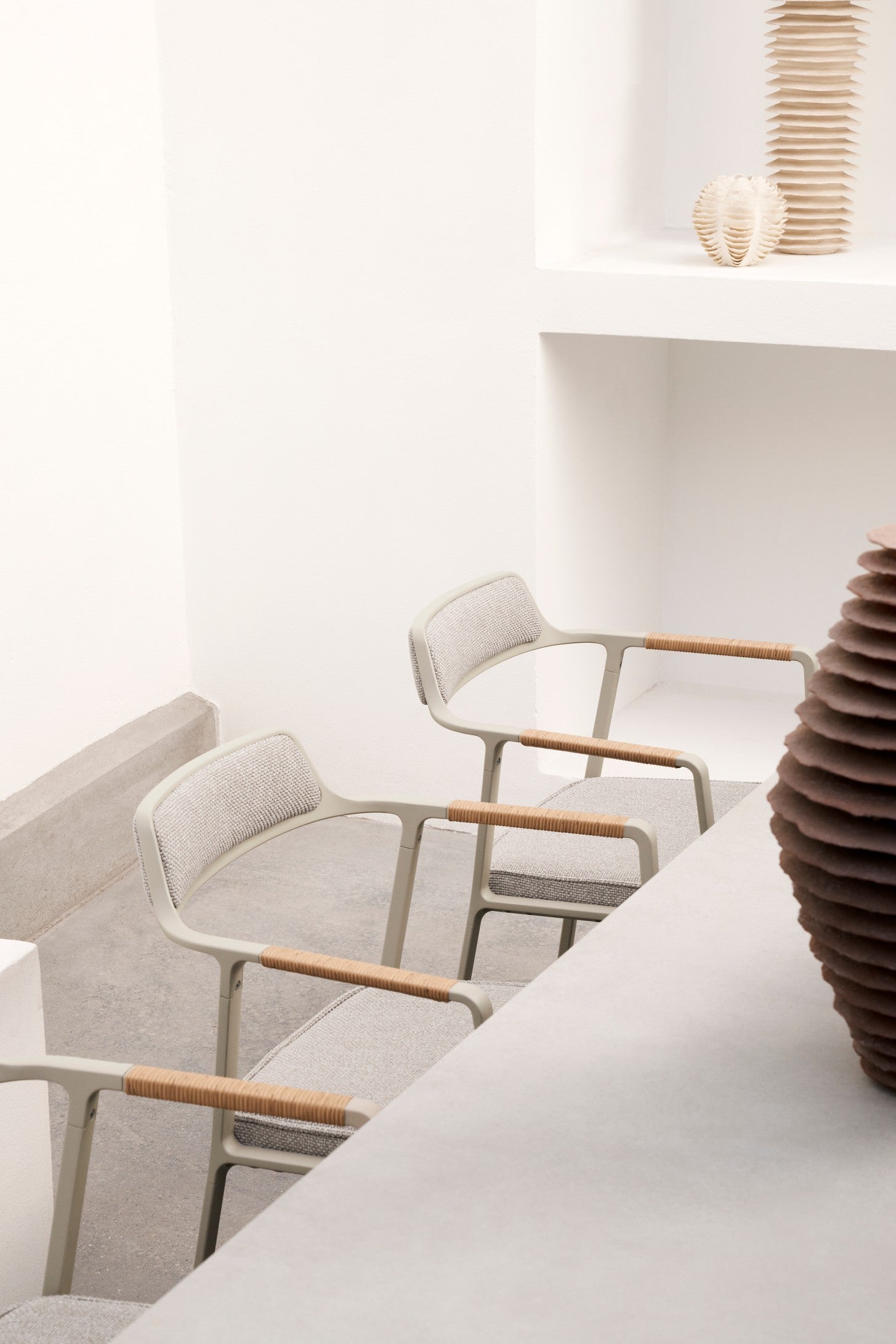 Krzesło zewnętrzne 711 jasnoszary – rattan