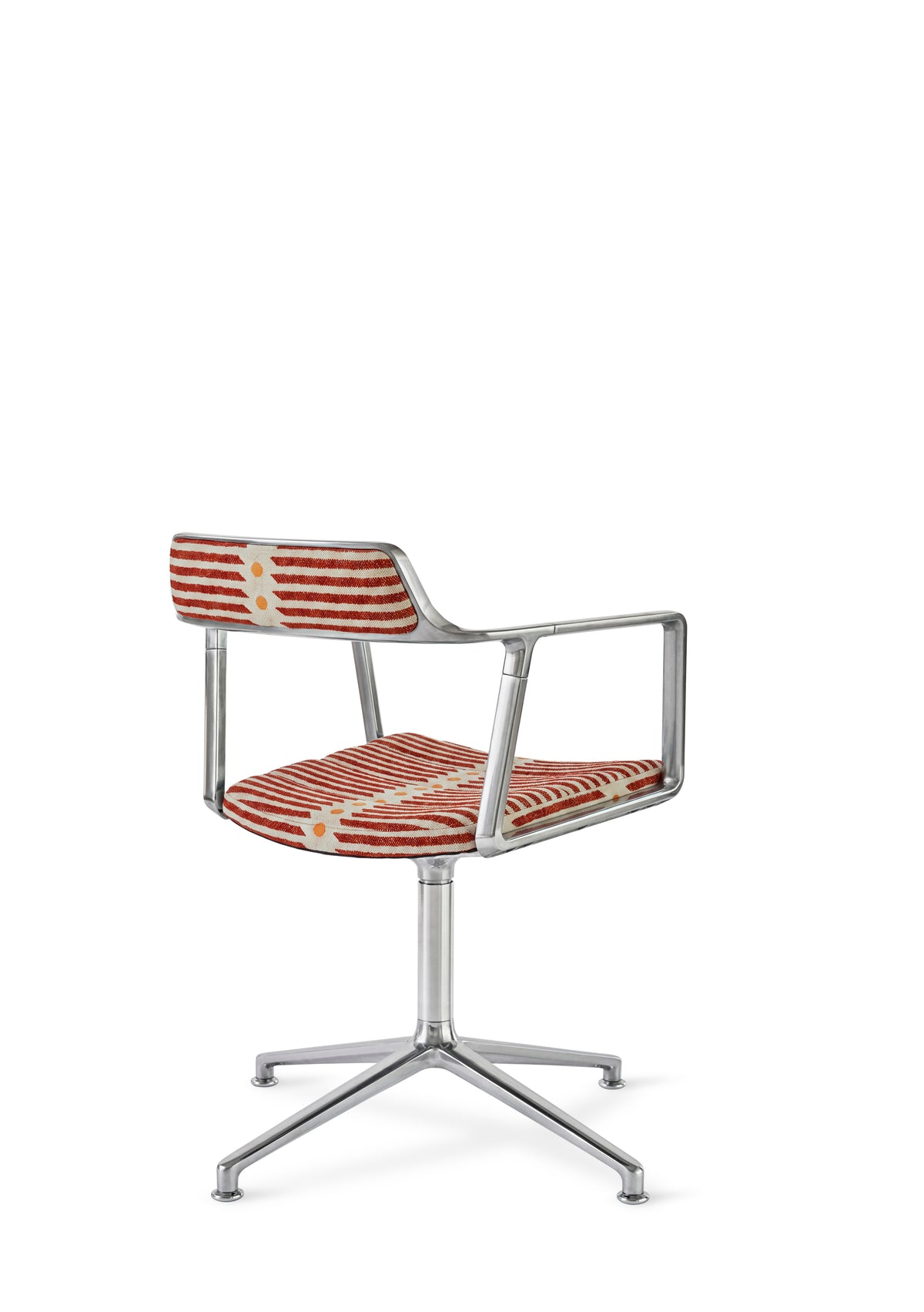 Bureau stoel 452 – MALLORCA beige en rood met metalen basis