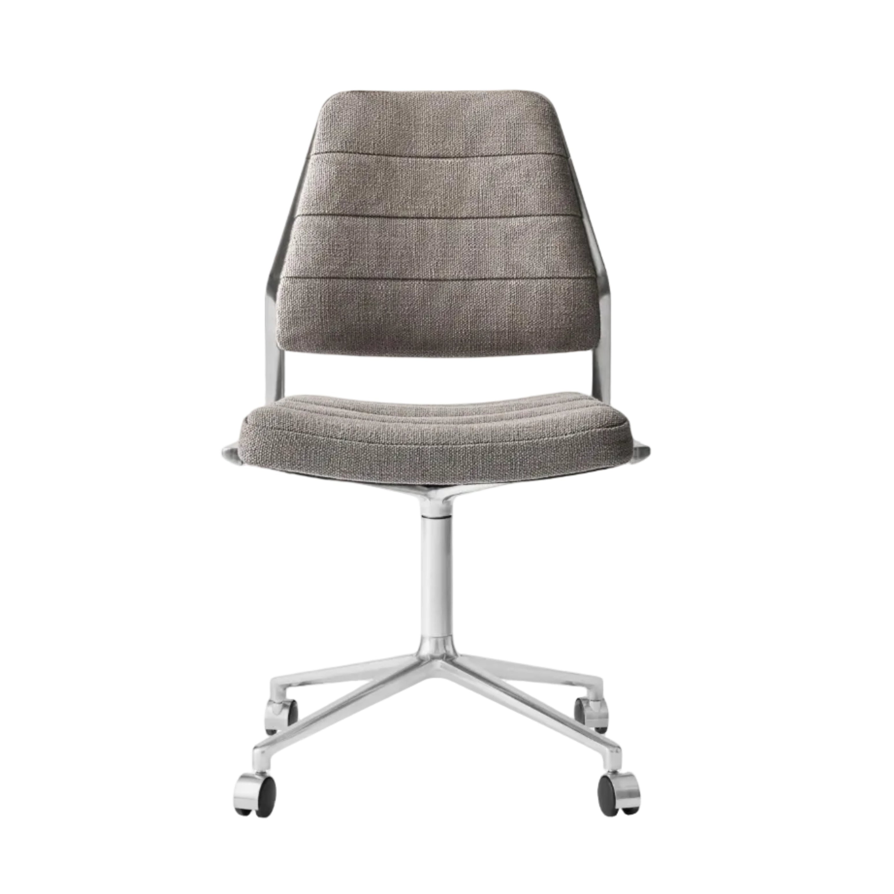 Bureau stoel 454 grijze stof met metalen basis