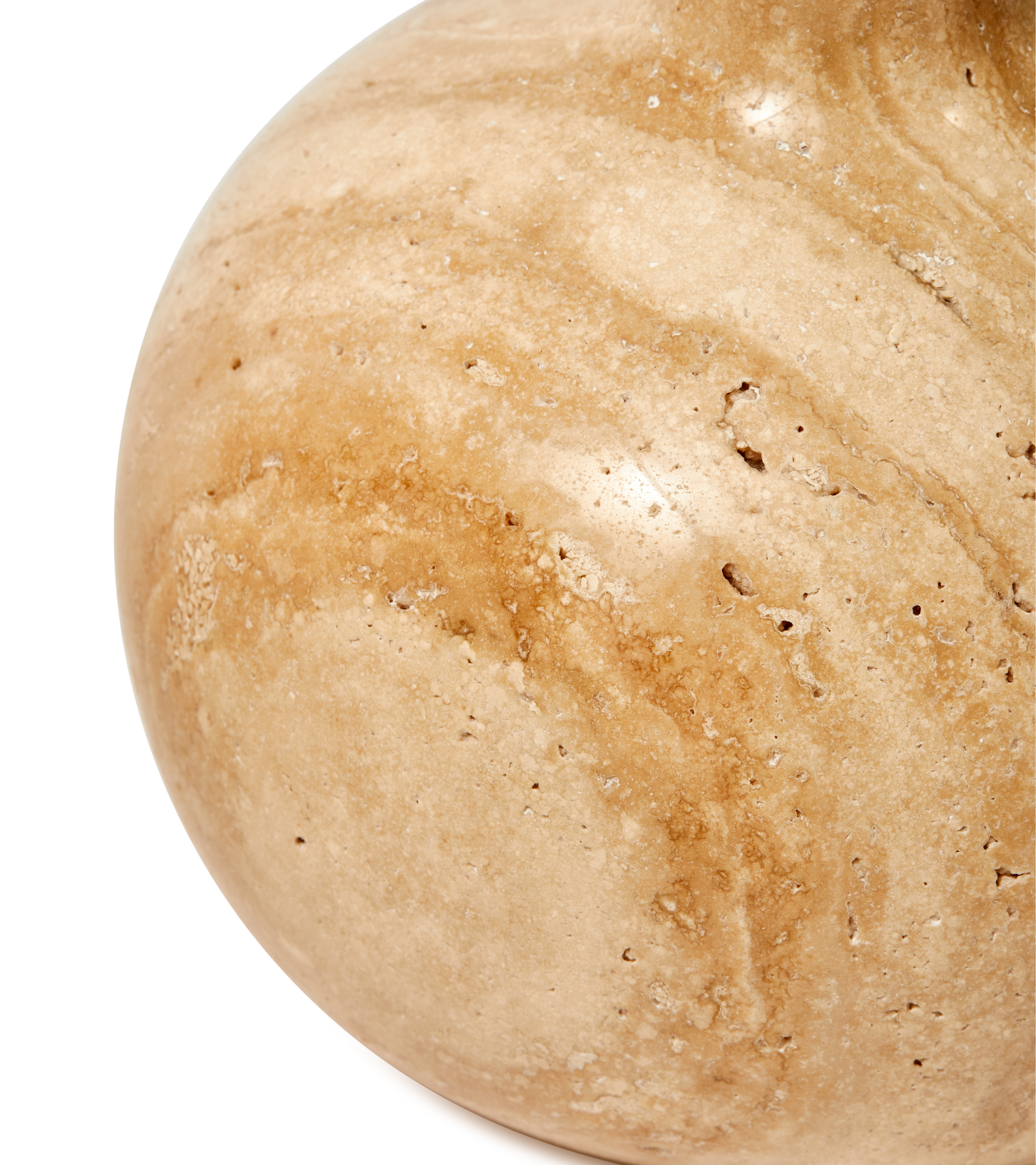 Kaarsenhouder HERITAGE BELL beige travertin