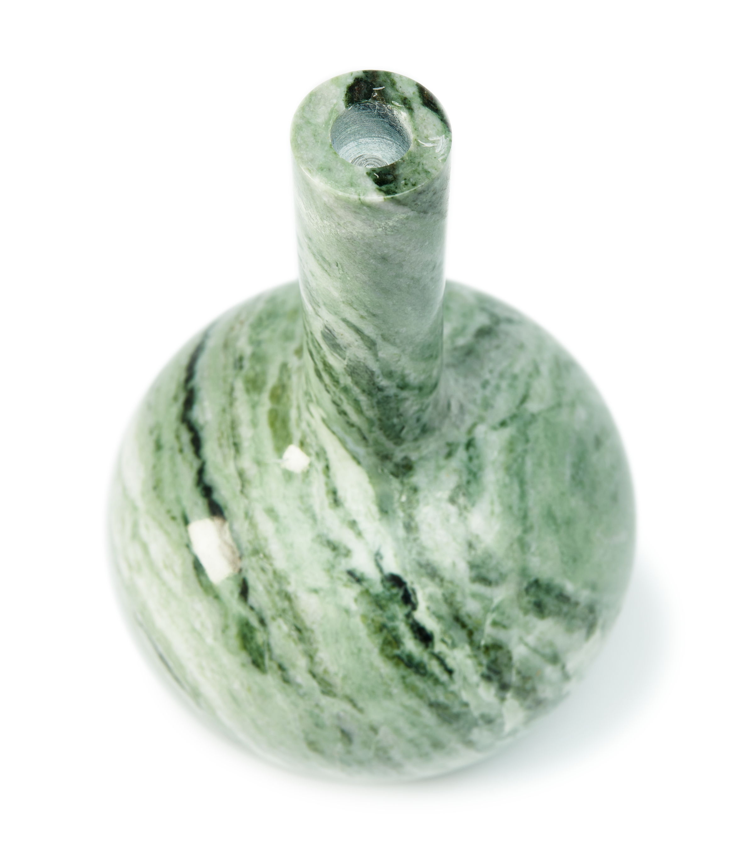 HERITAGE BELL candle holder dark green marble