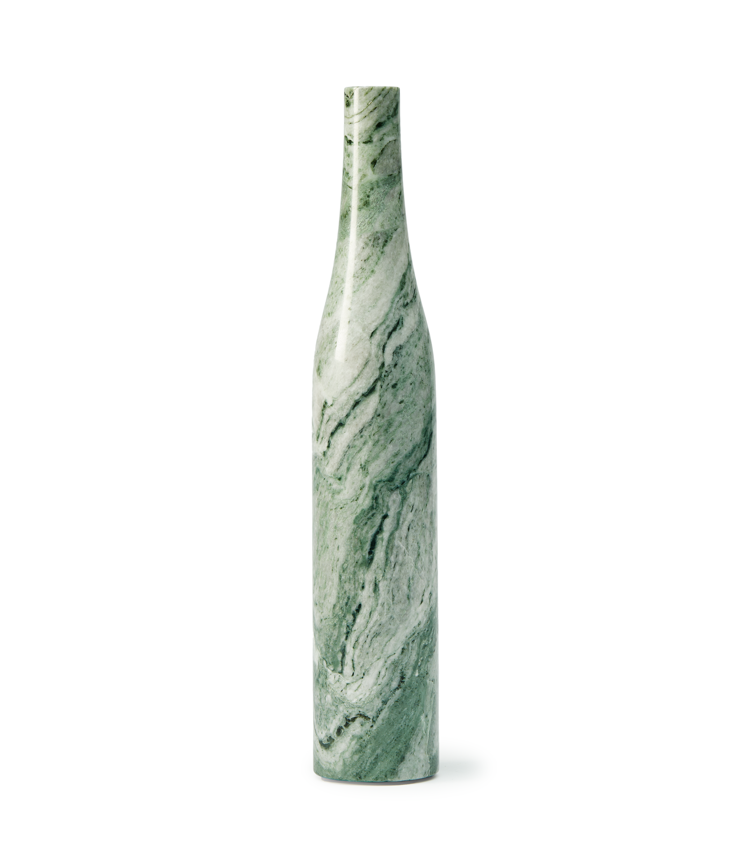 HERITAGE BOTTLE candlestick dark green marble