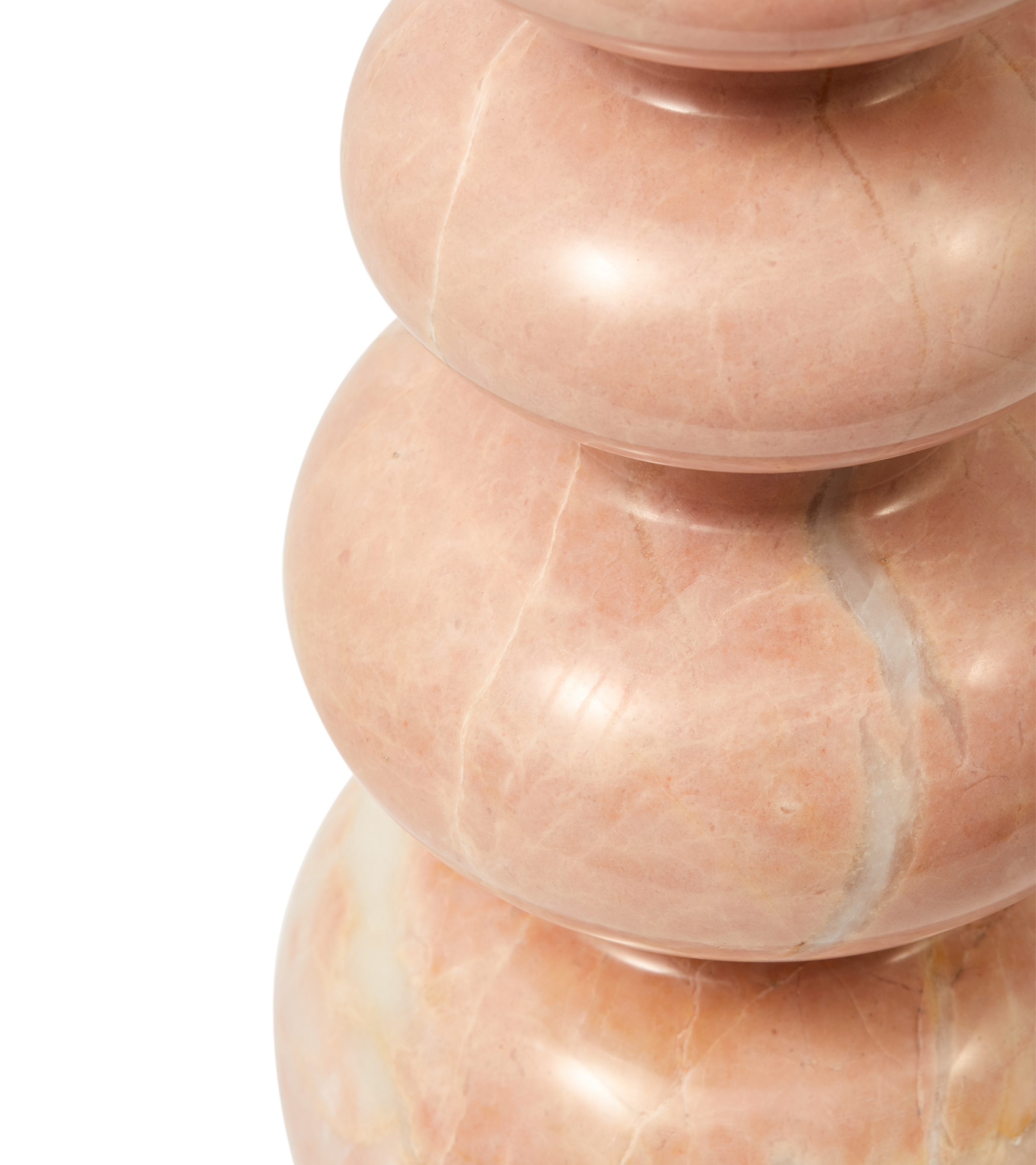 Kaarsenhouder HERITAGE SPHERE lichtroze marmer