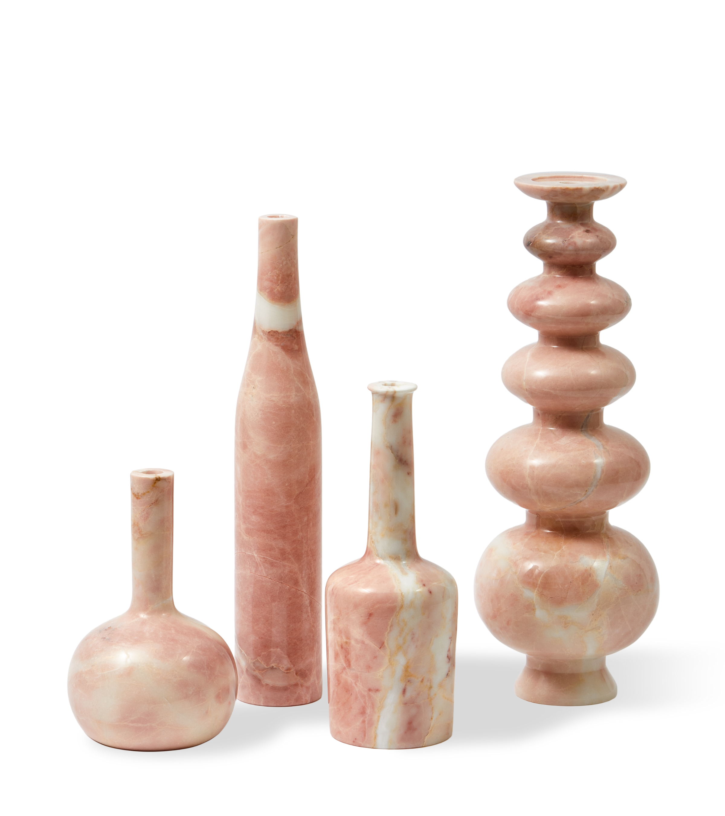 Kaarsenhouder HERITAGE SPHERE lichtroze marmer