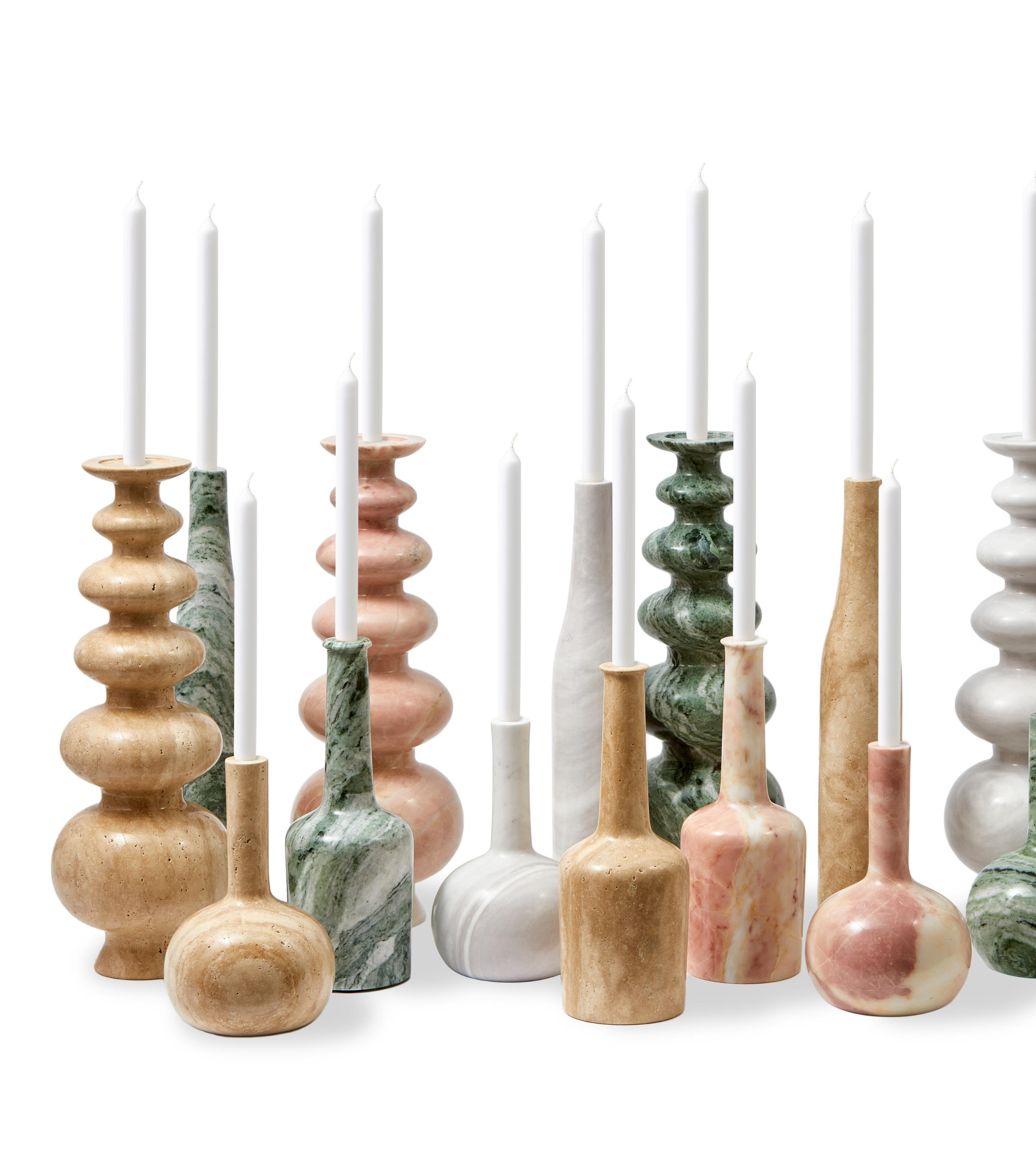 Kaarsenhouder HERITAGE BELL beige travertin