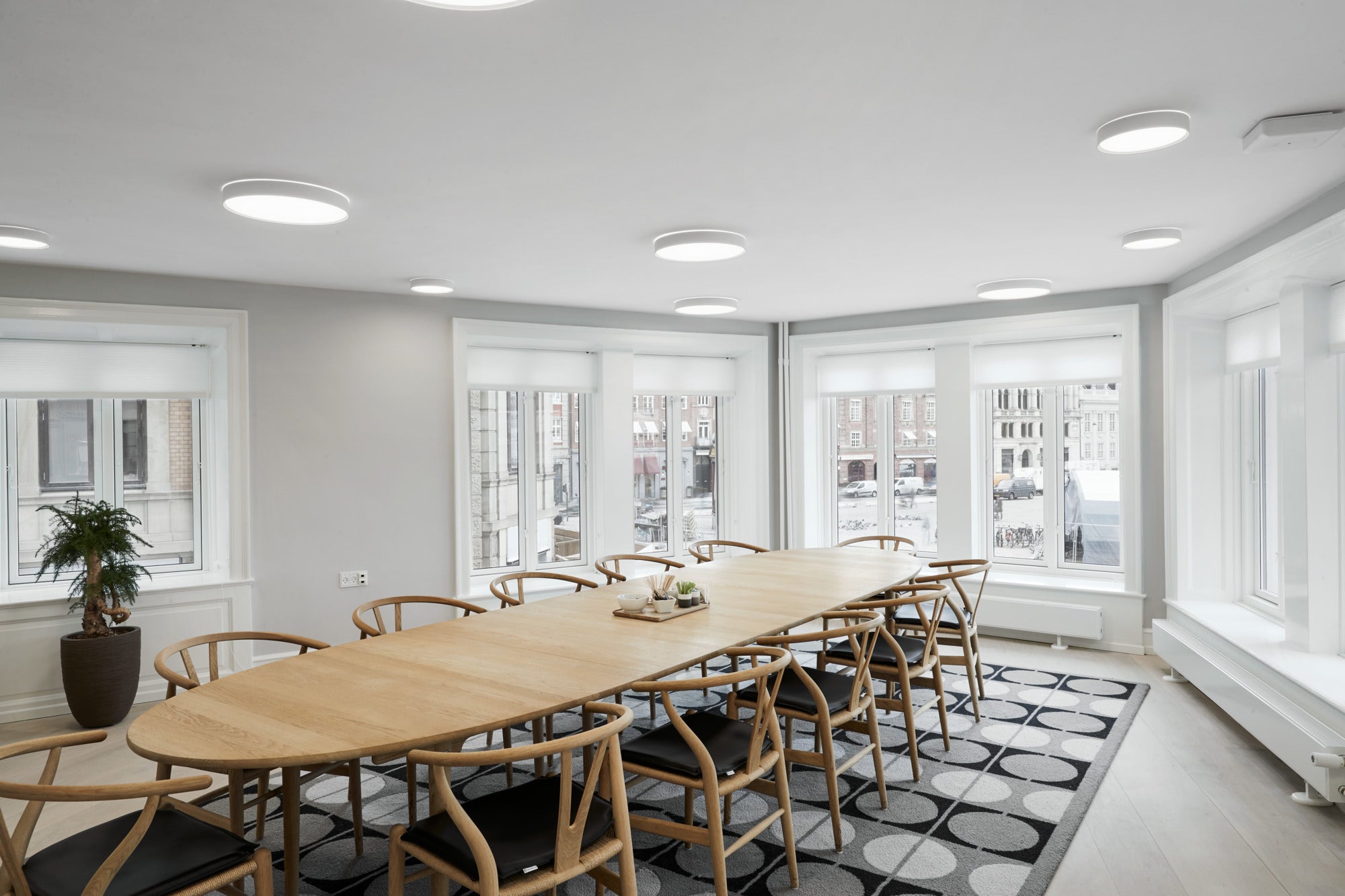 Deckenleuchte LP SLIM ROUND SEMI-RECESSED rohes Aluminium