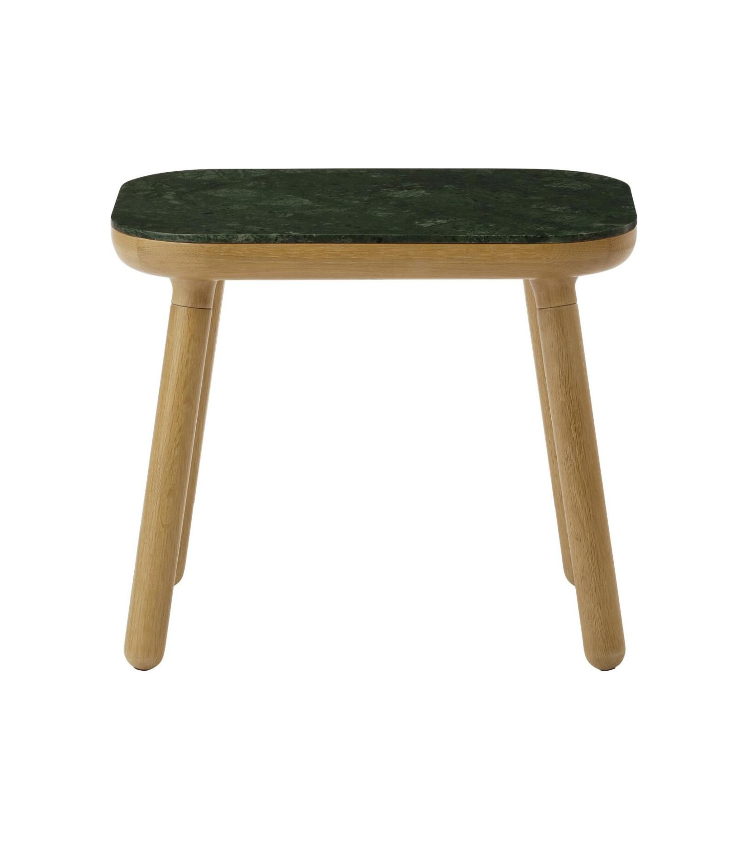 PAFF tafel groene marmer met eiken basis