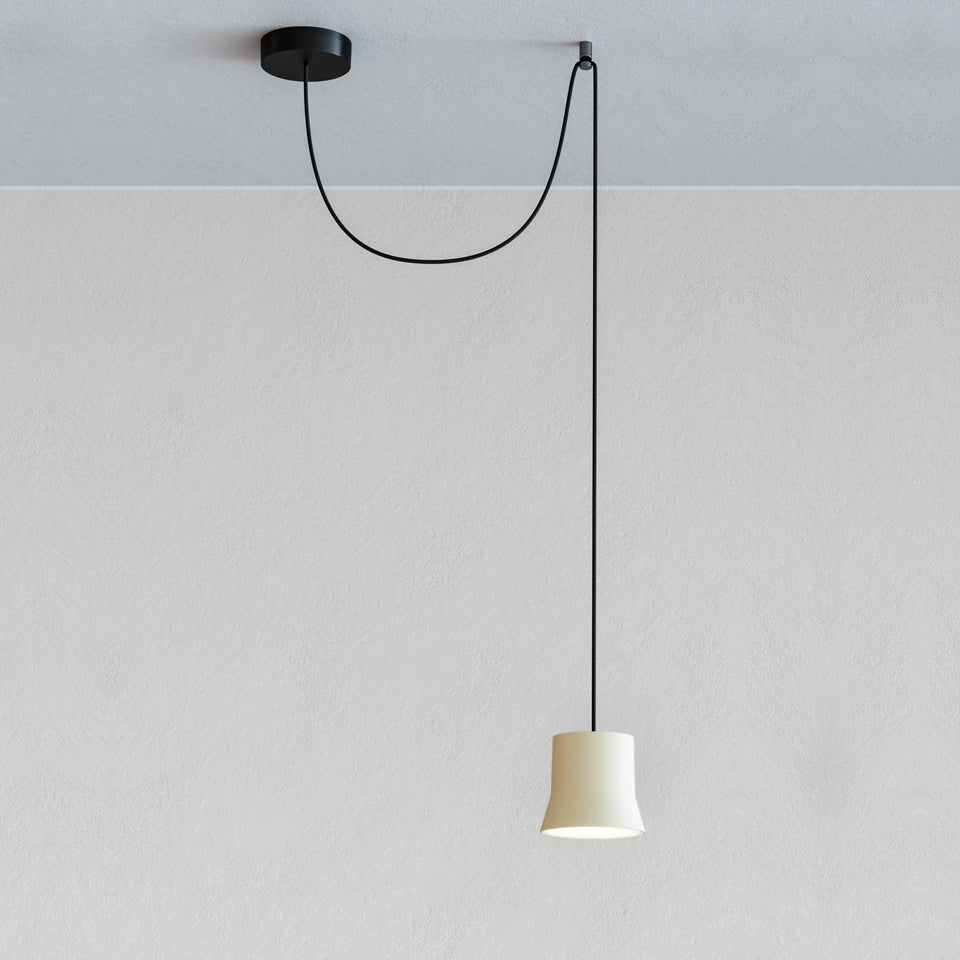 Suspended lamp GIÒ LIGHT DECENTRATA white