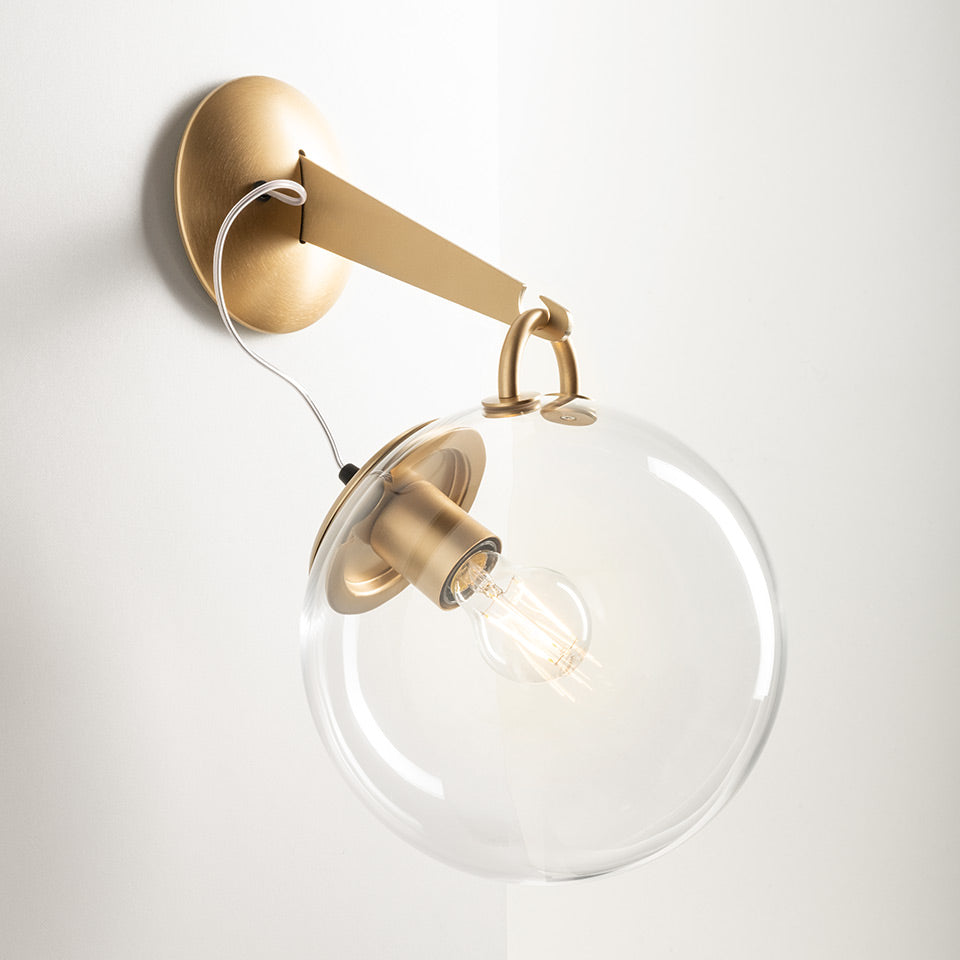 MICONOS Wall Lamp in Satin Brass