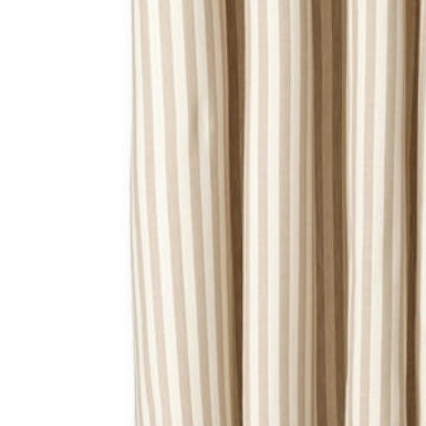 Douchgordijn CHAMBRAY wit met beige