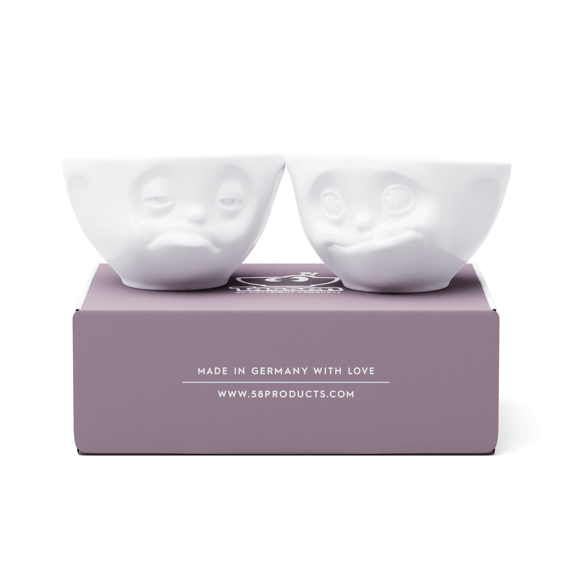 Zestaw miseczek SNOOZY & TASTY biały, marka 58products