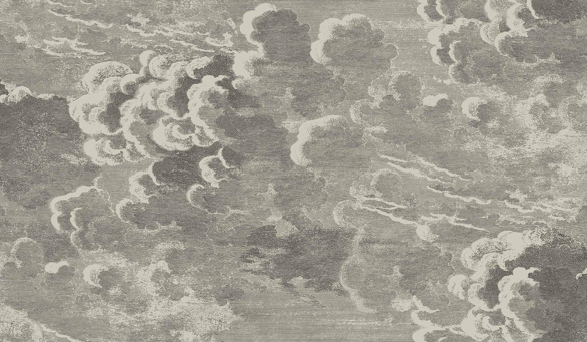Wallpaper set with a landscape of sky and clouds FORNASETTI - Metallic gold Nuvolette